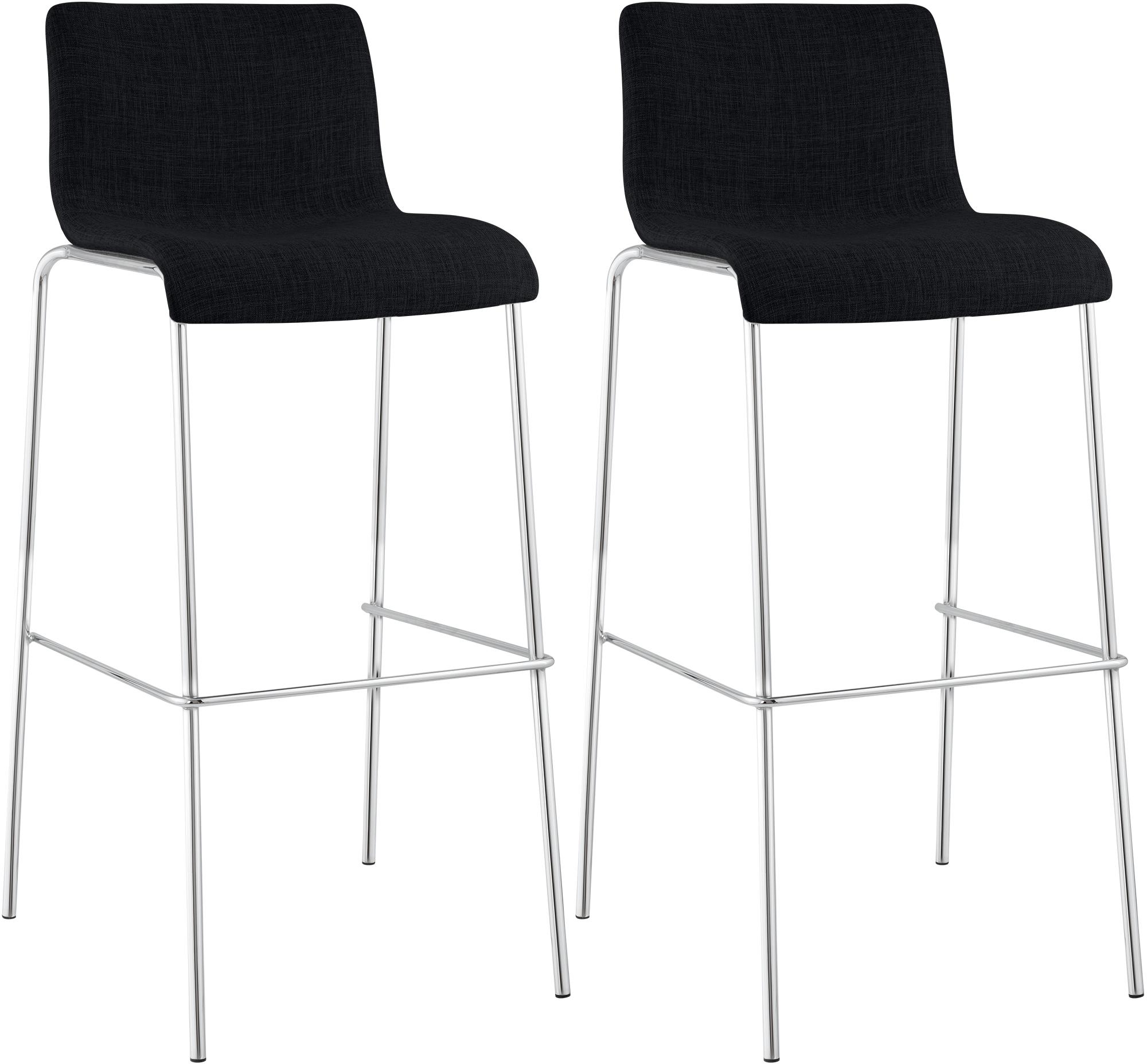 2-pack barstolar Hover i tyg med fyrbensstativ