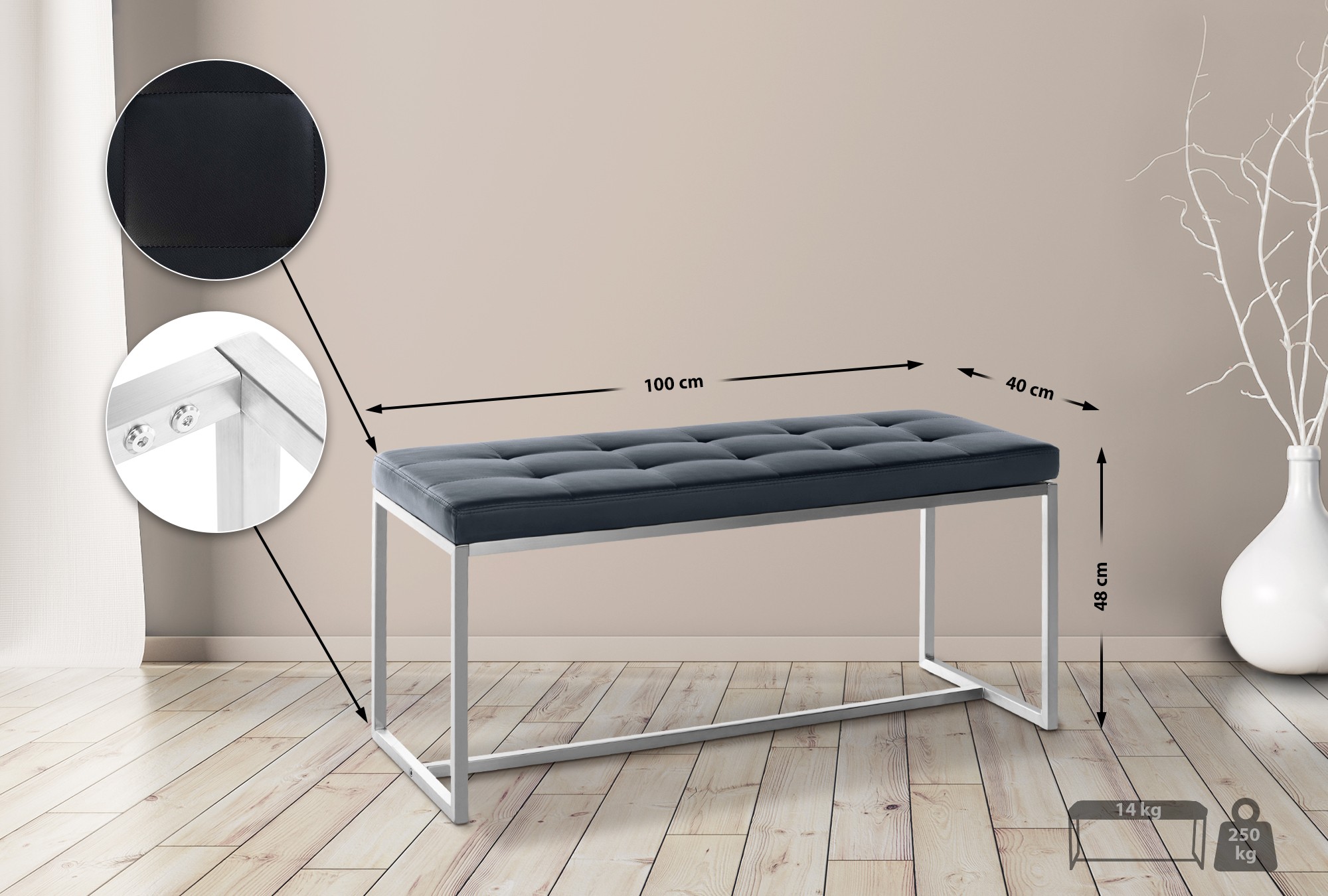 Sittbänk Barci Konstläder