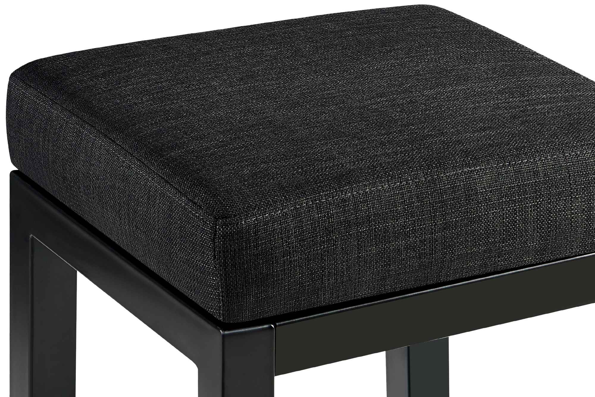 Barstol Taylor tygklädsel sitthöjd 78 cm metallram svart