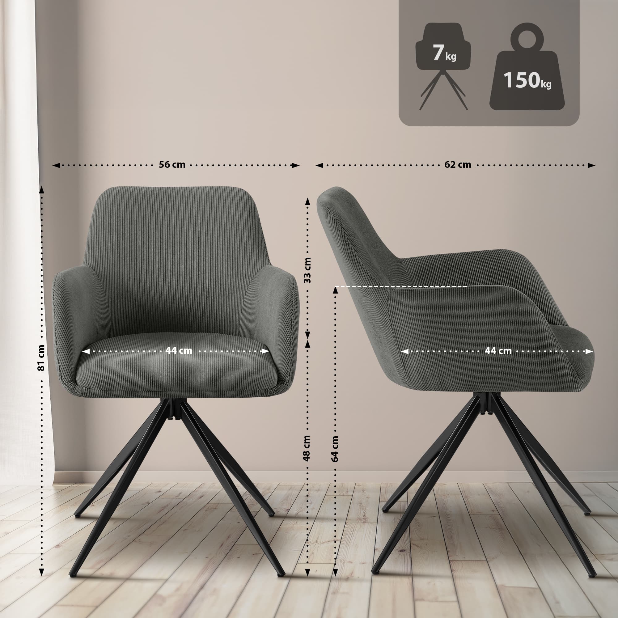 Olema Cord matstol
