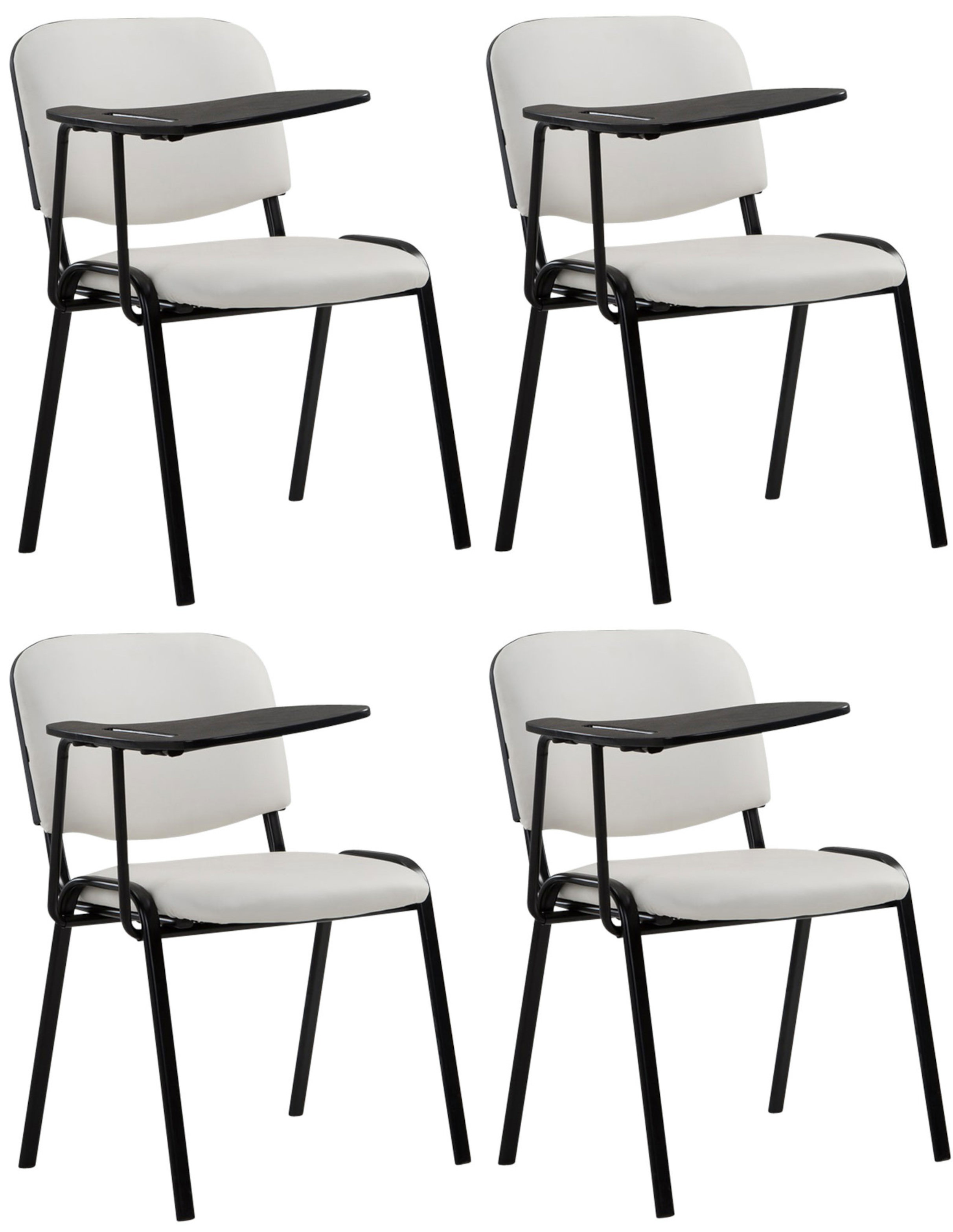 Set med 4 stolar Ken med hopfällbart bord Konstläder