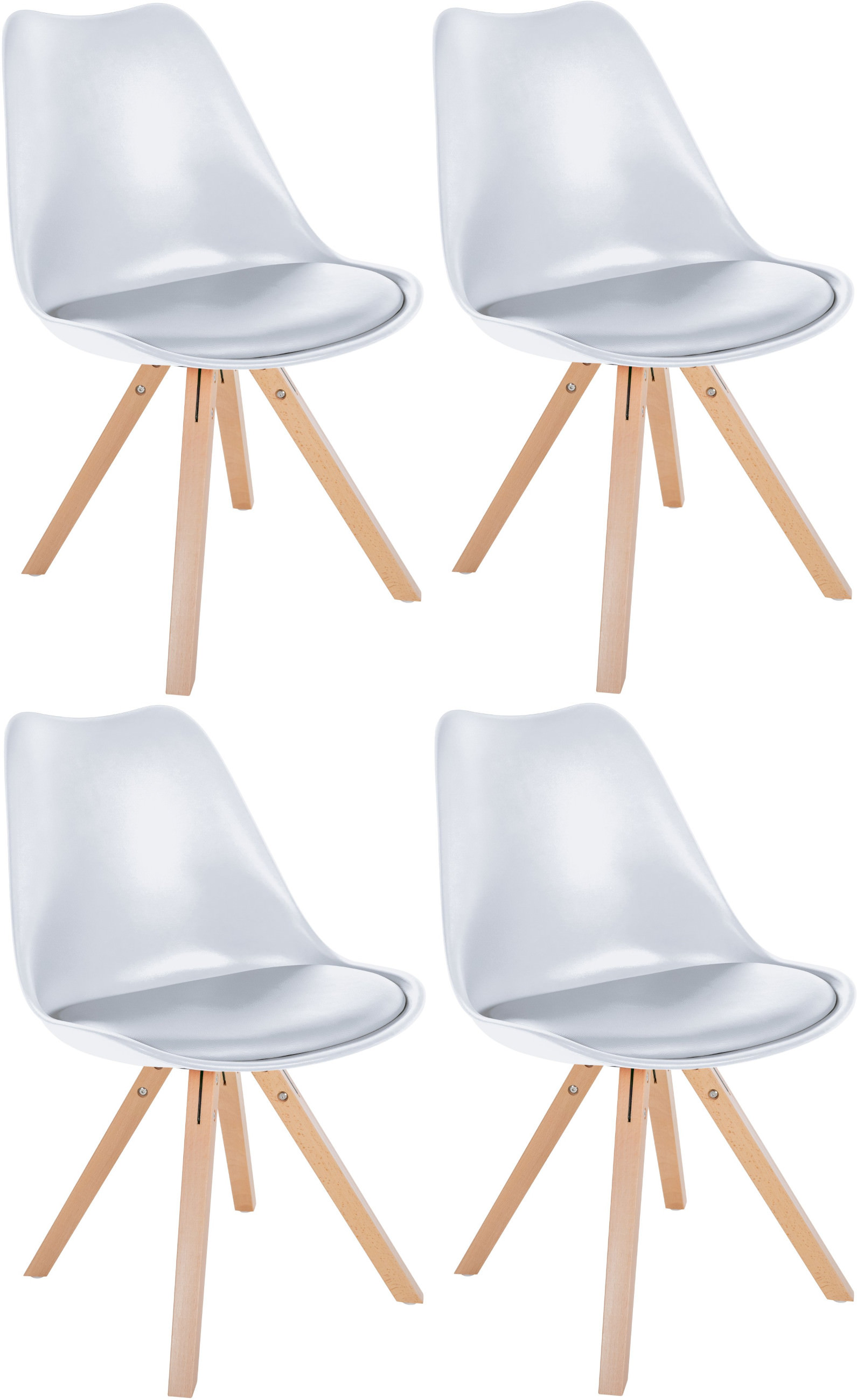 Set om 4 stolar Sofia Plast