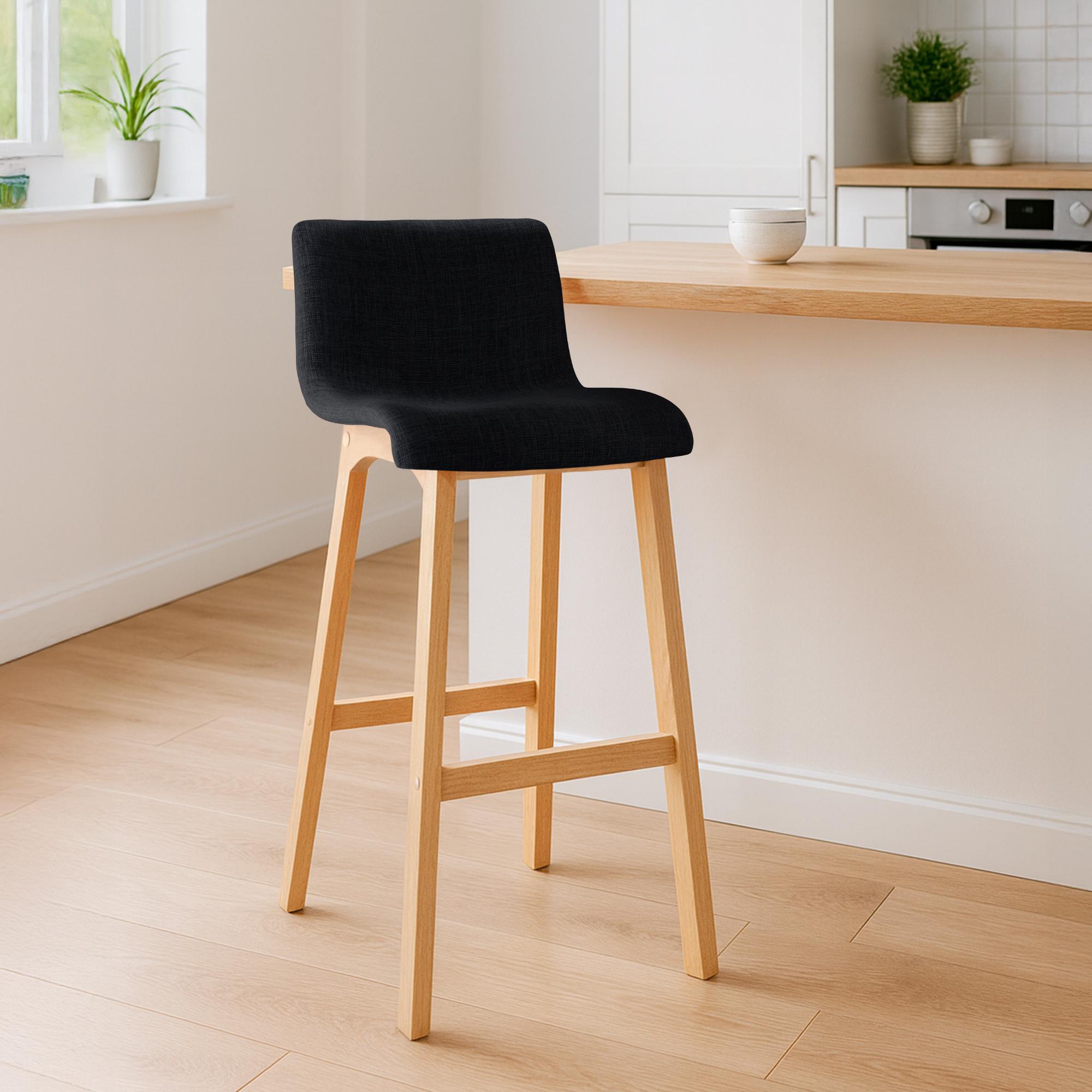 2-pack Barstolar Hover Tyg Fyrbensställning Natura