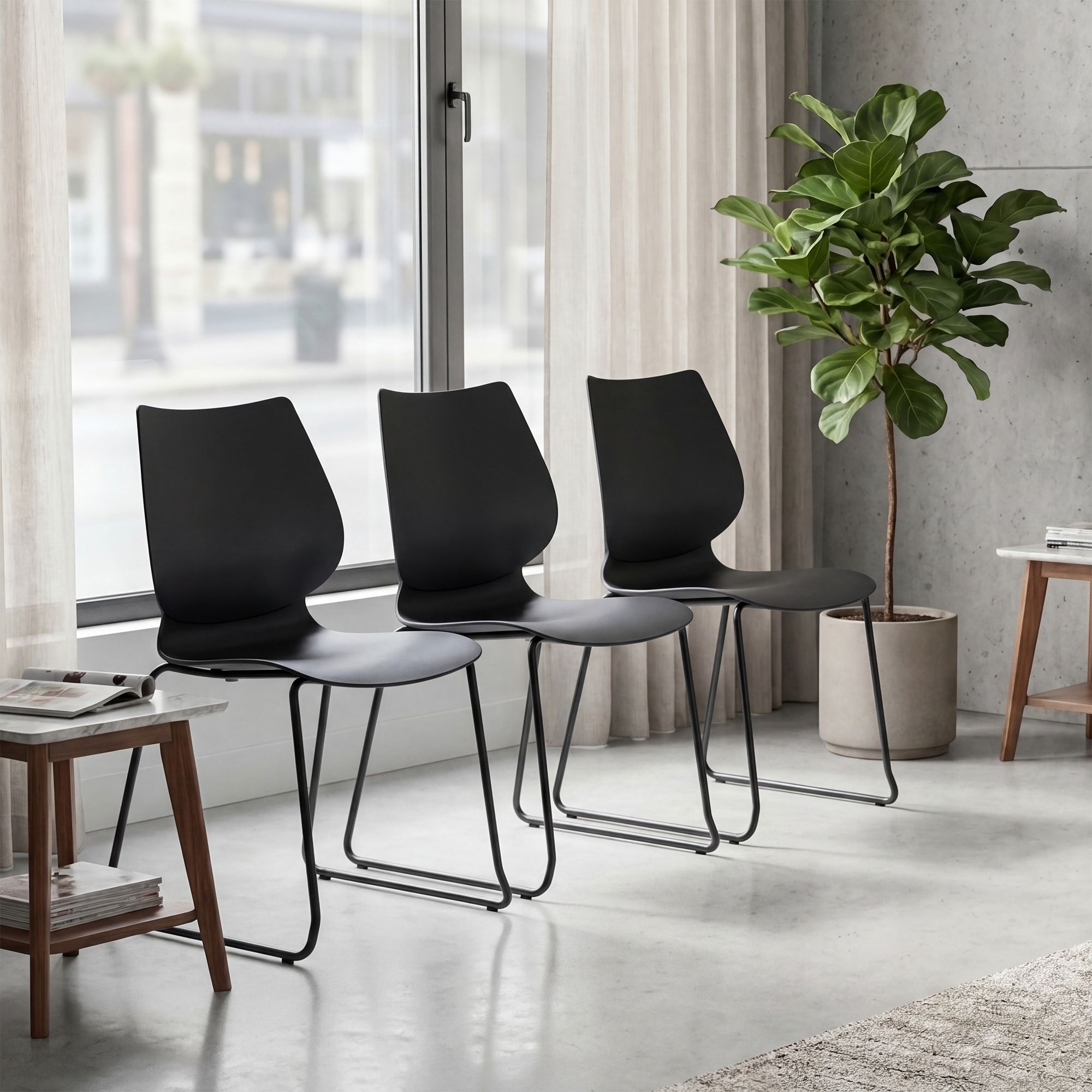 2-pack stapelbara stolar Houma