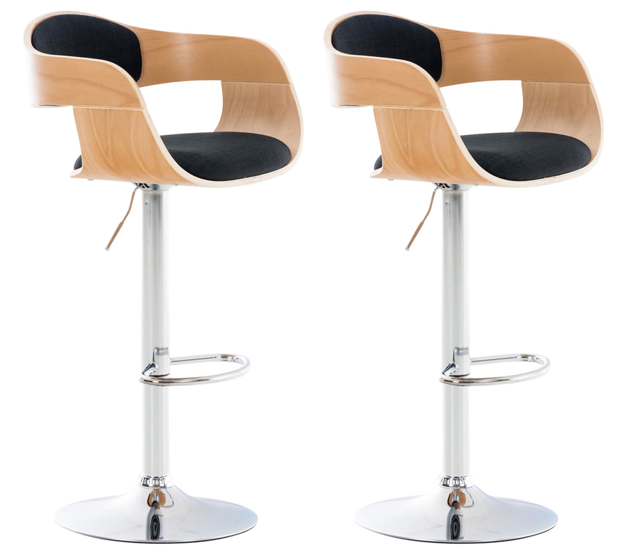 Set med 2 barstolar Kingston Fabric