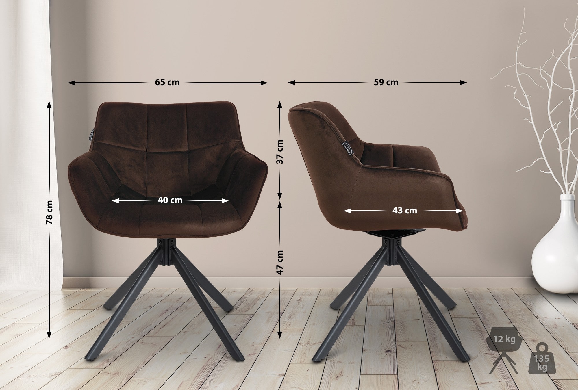 Matstol Westport Velvet