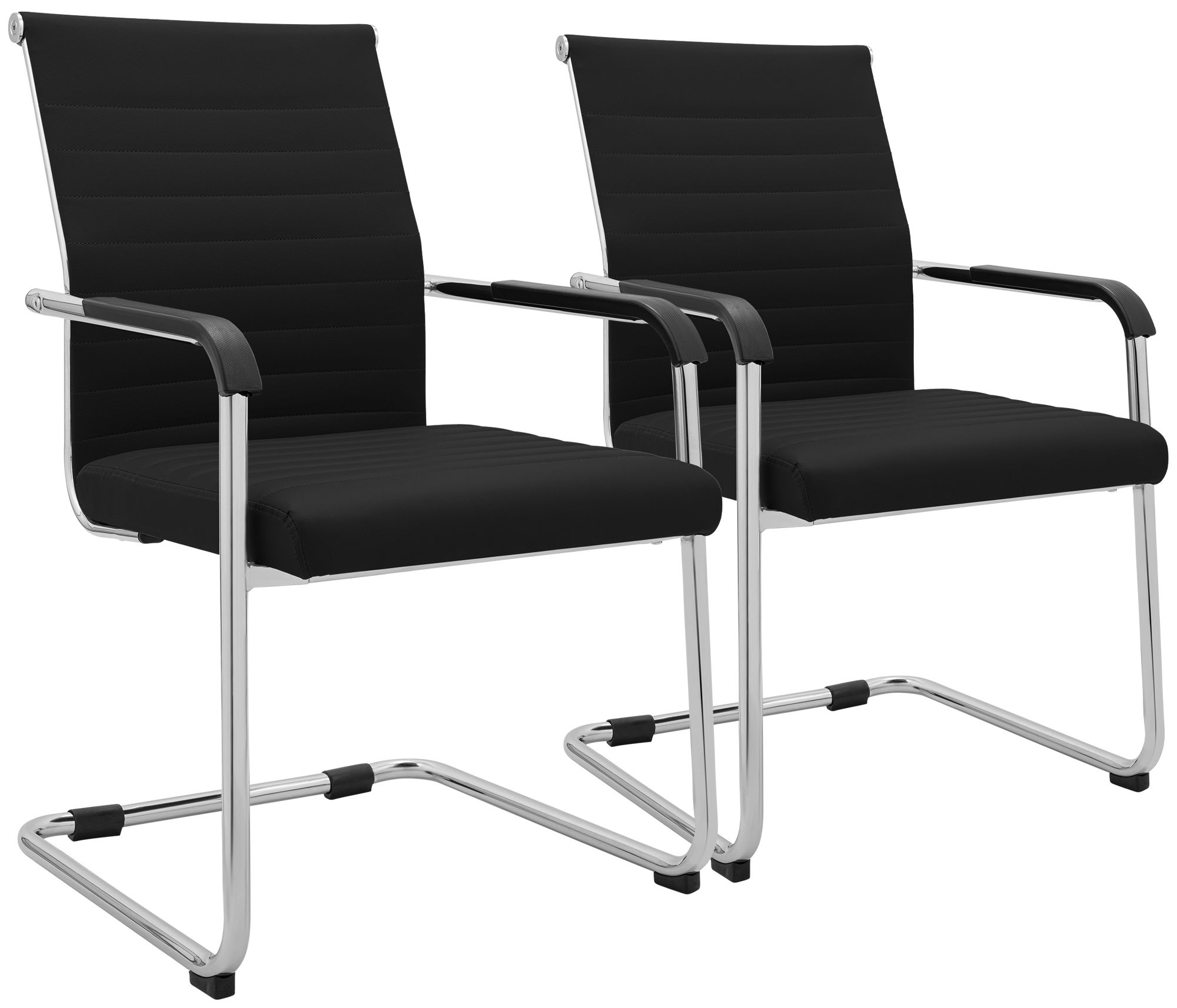 2-pack svängstolar Hakon i läderlook