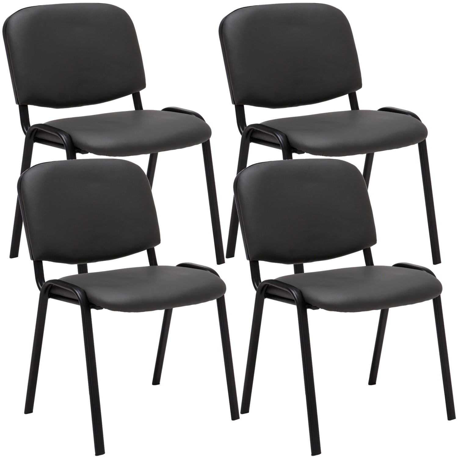 4-pack Stapelbar Stol Ken Konstläder