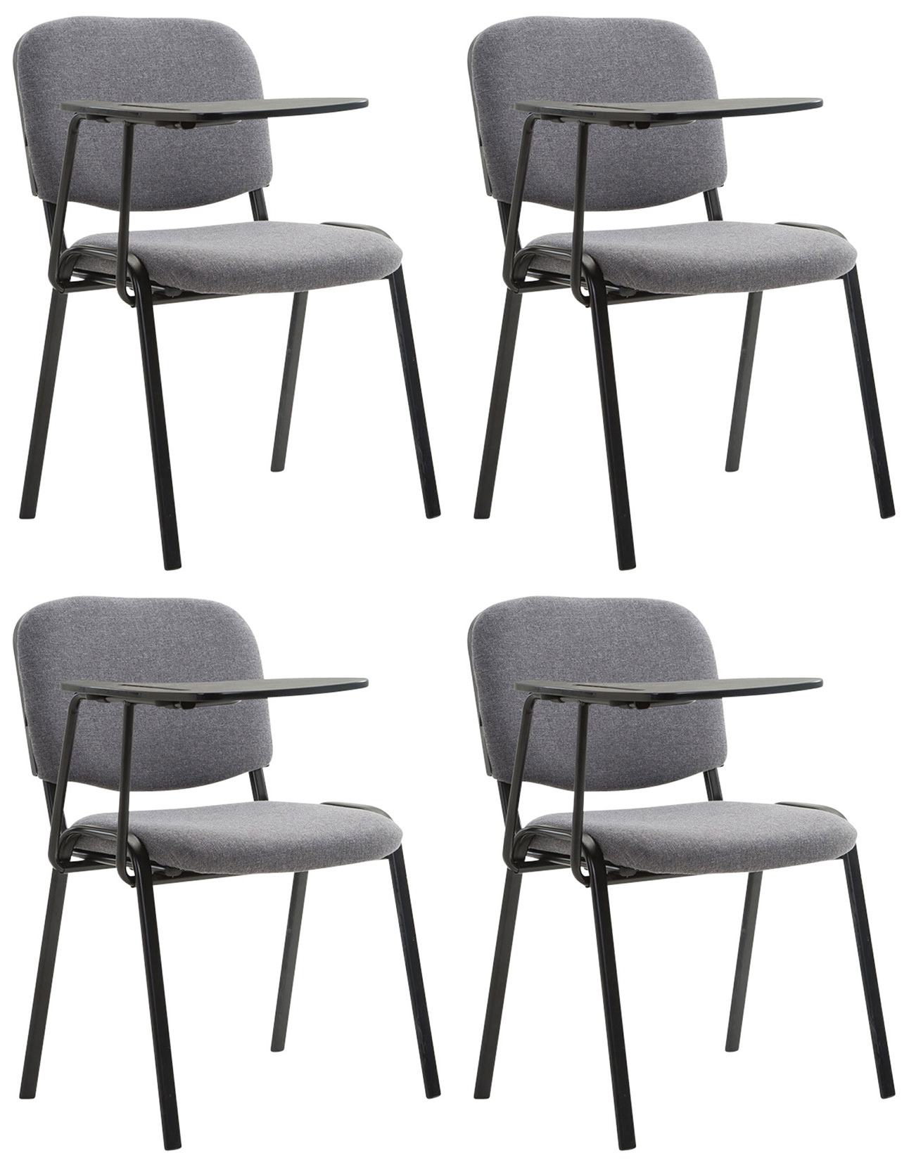 Set om 4 Ken-stolar med hopfällbart bord tyg
