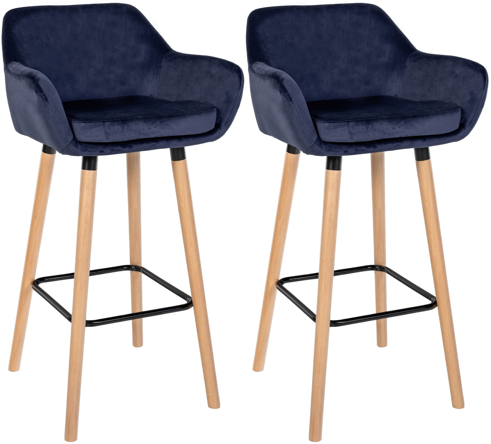 2-pack barstolar Grant sammet