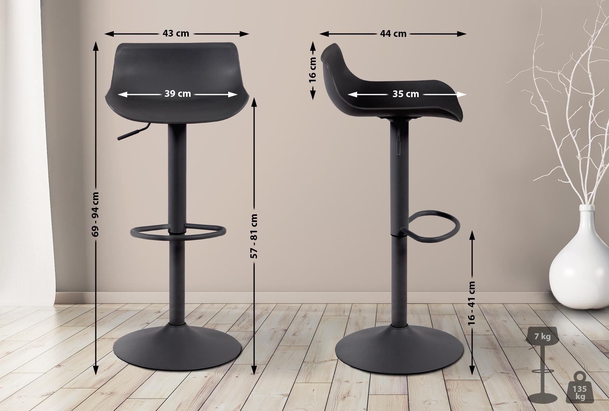 2.-pack Barstol Aveiro Plast