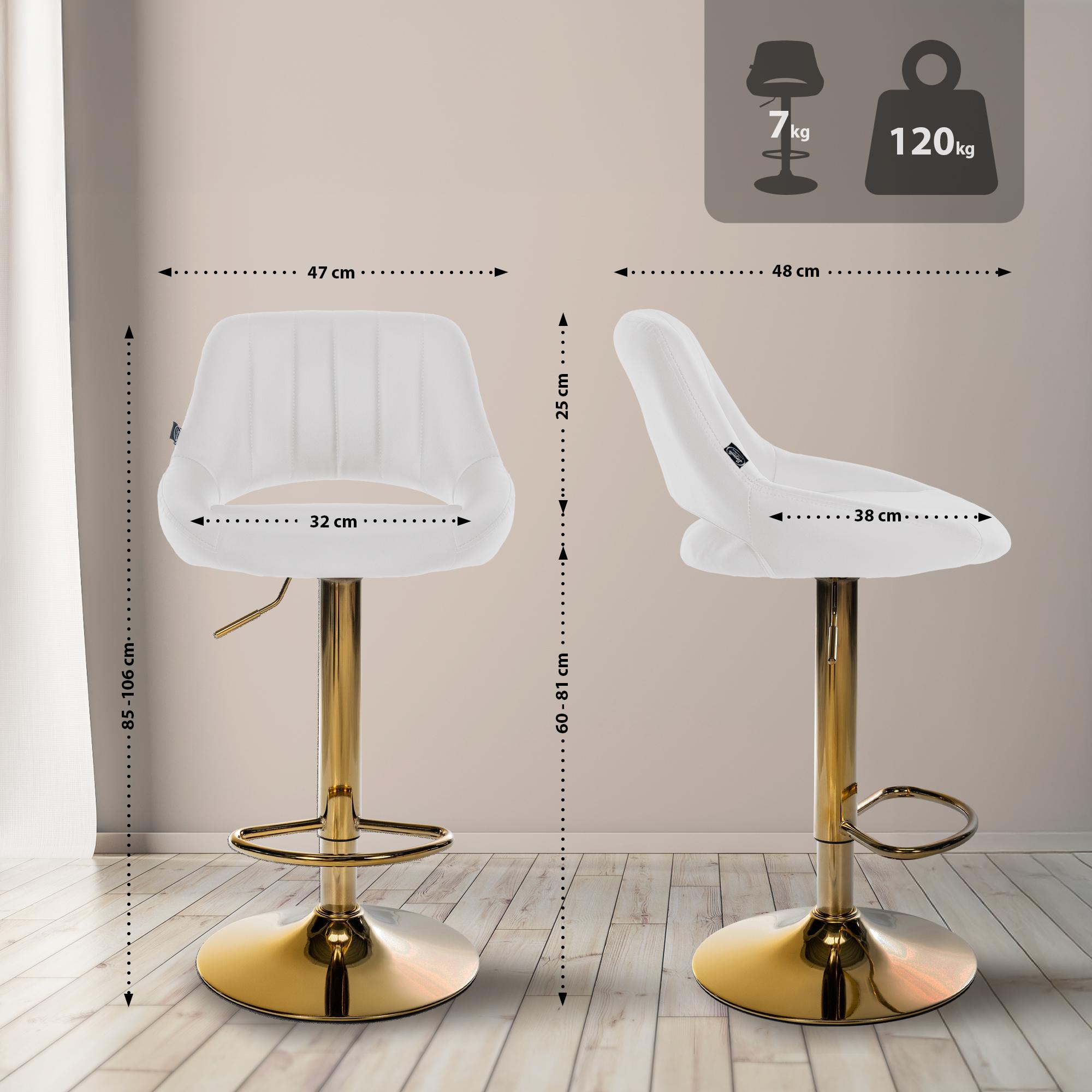 2-pack barstolar Milet i konstlader