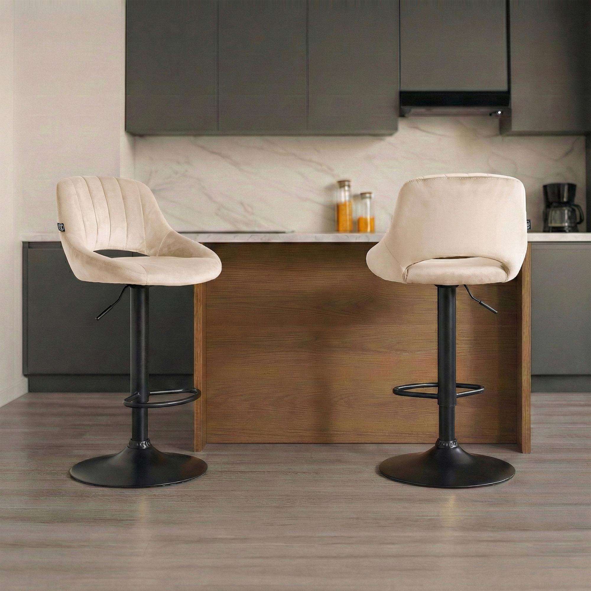 2-pack barstolar Milet i sammet