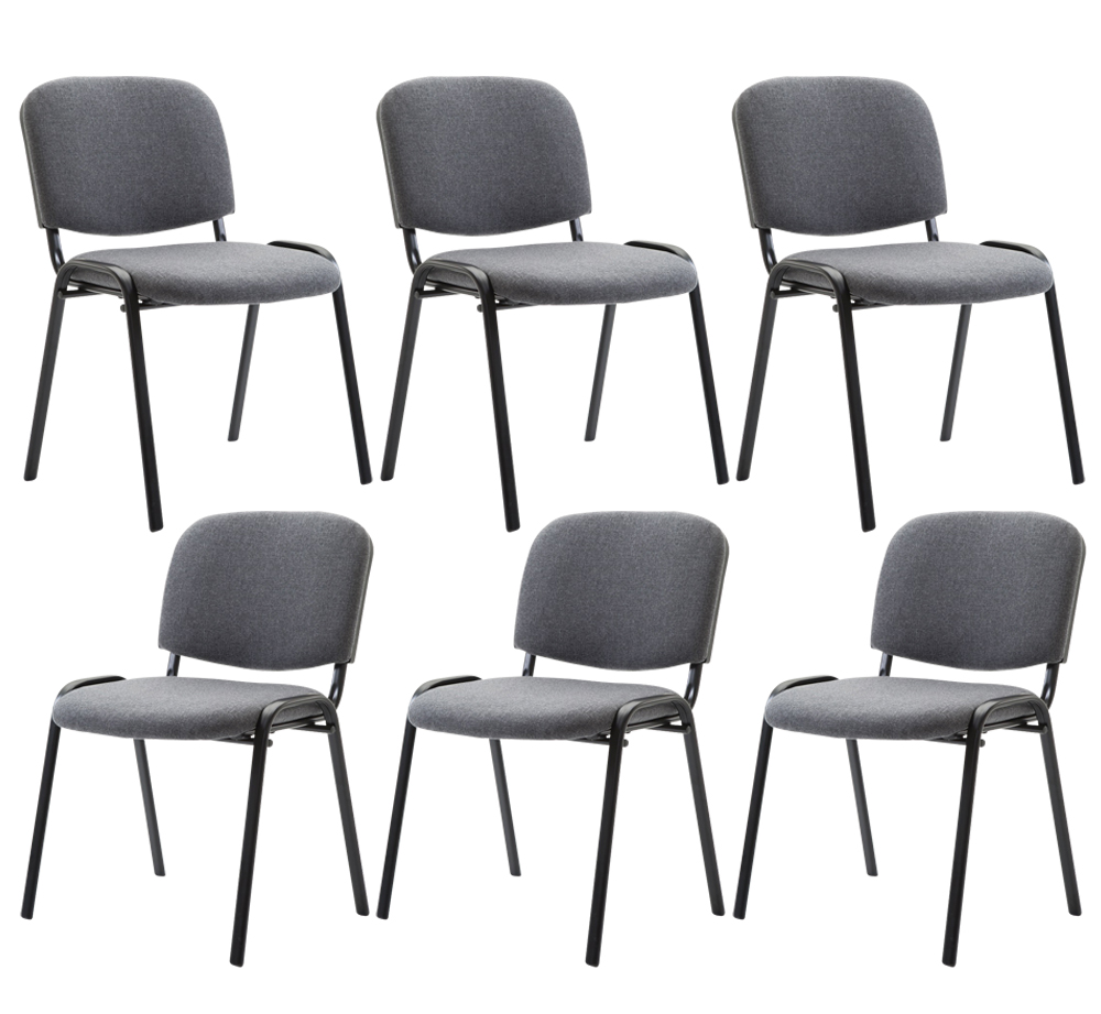 Uppsättning av 6 stolar för besökare Ken Fabric