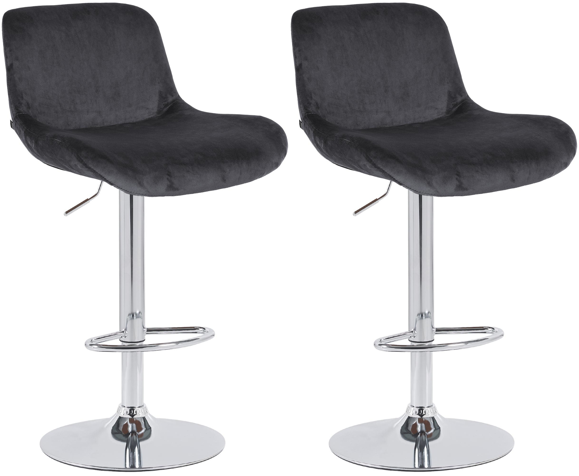 Set med 2 barstolar Solon krom