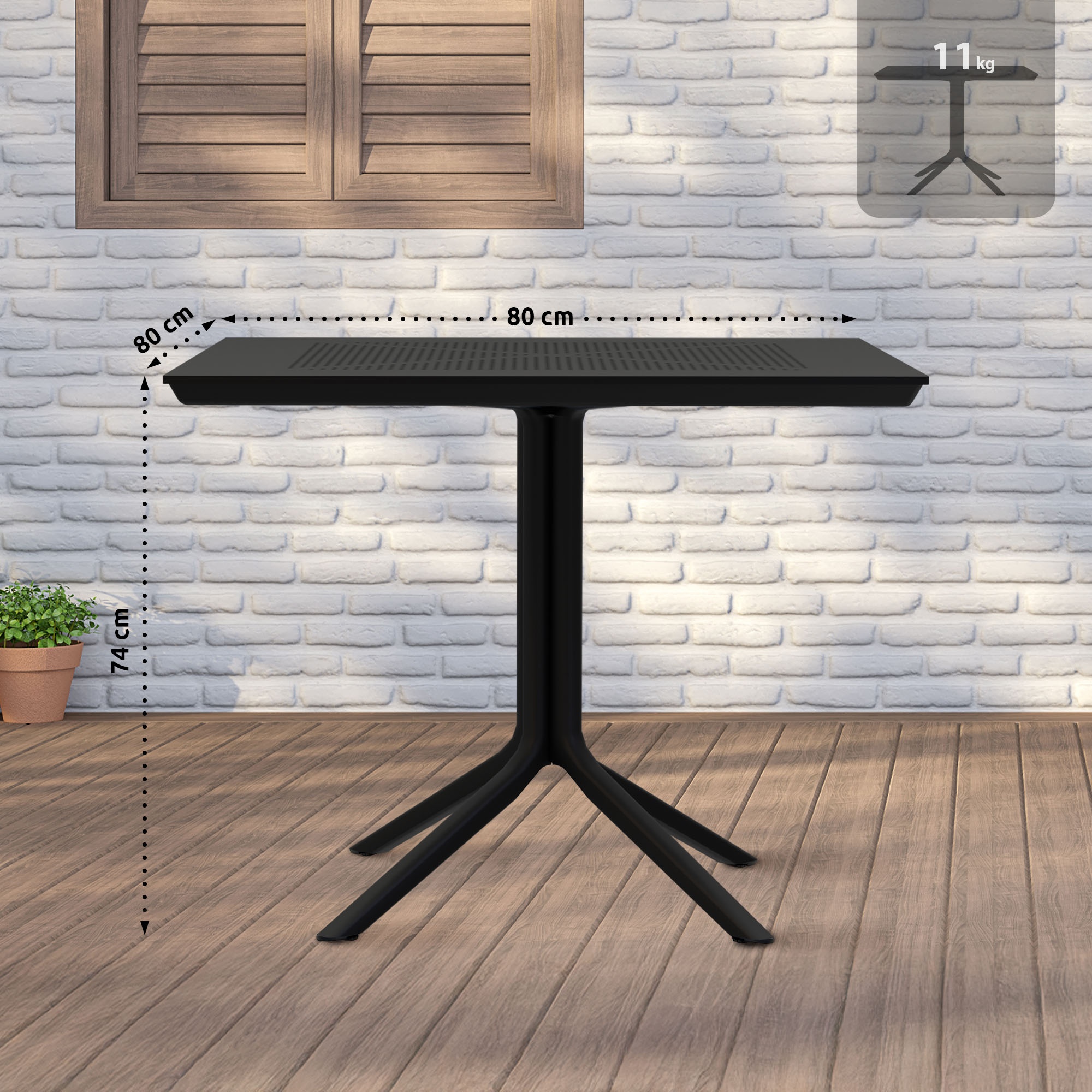 Trädgårdsbord Lenval 80 x 80 cm | Utomhusbord