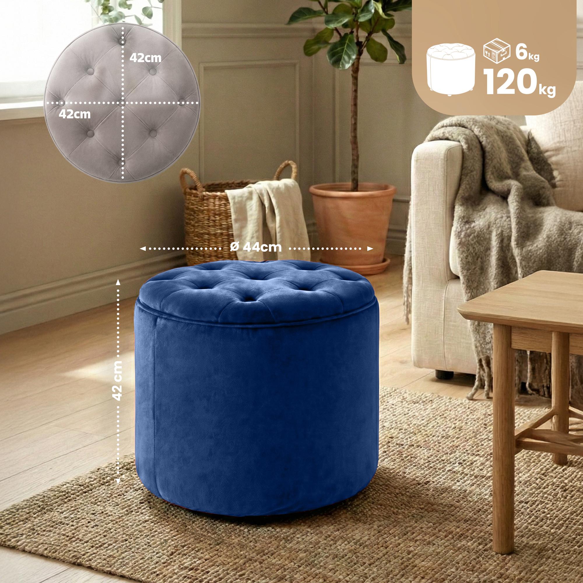 Sittpall Pantin i sammet &ndash; Stilren och bekväm extra sittplats, perfekt för vardagsrum och sovrum