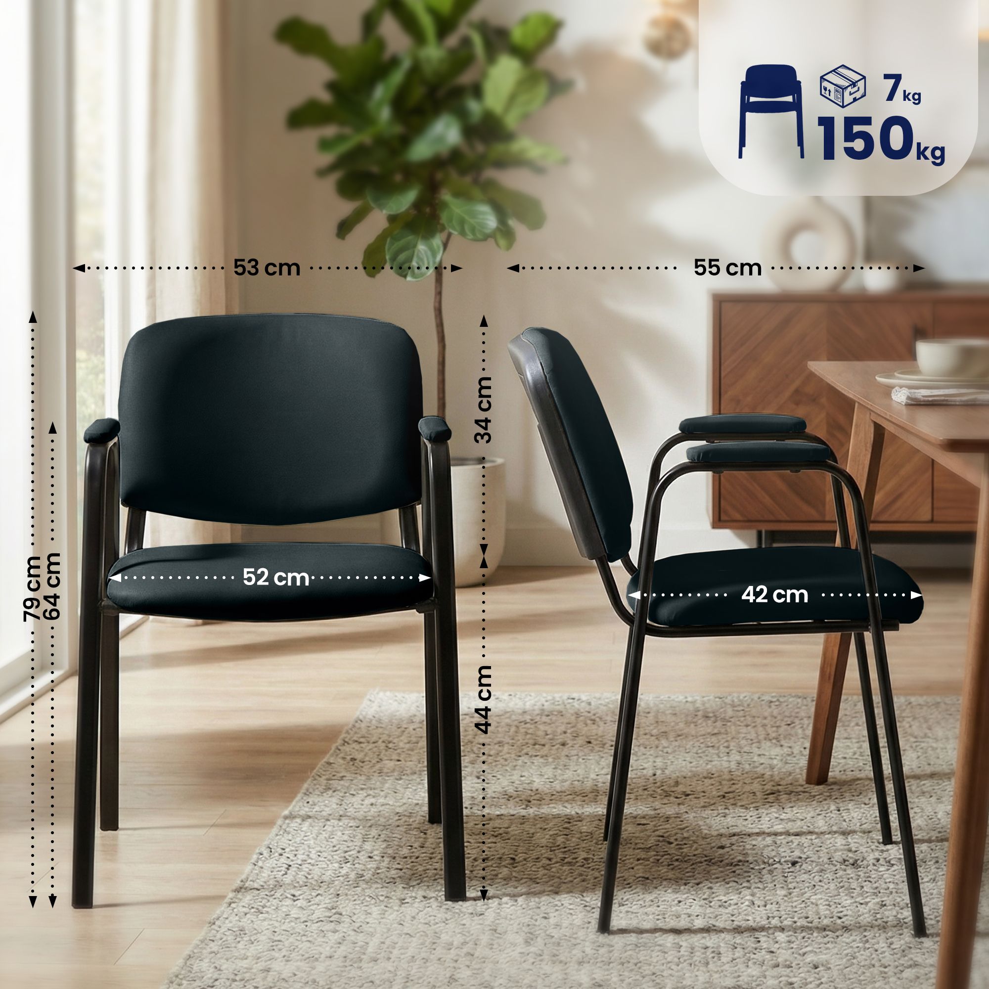 4-pack stapelstolar Ken Pro, konstläder