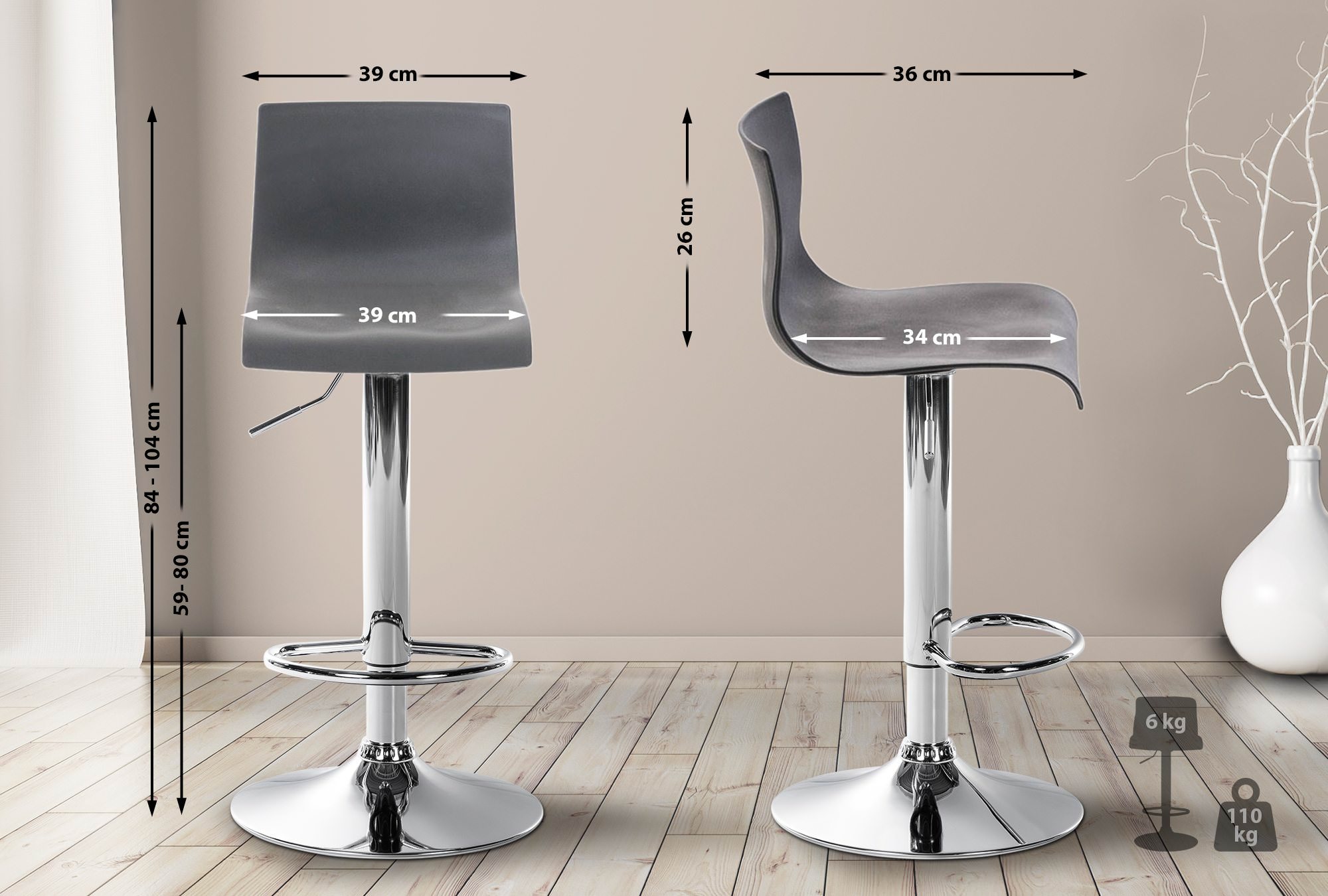 Barstol Hover Plast
