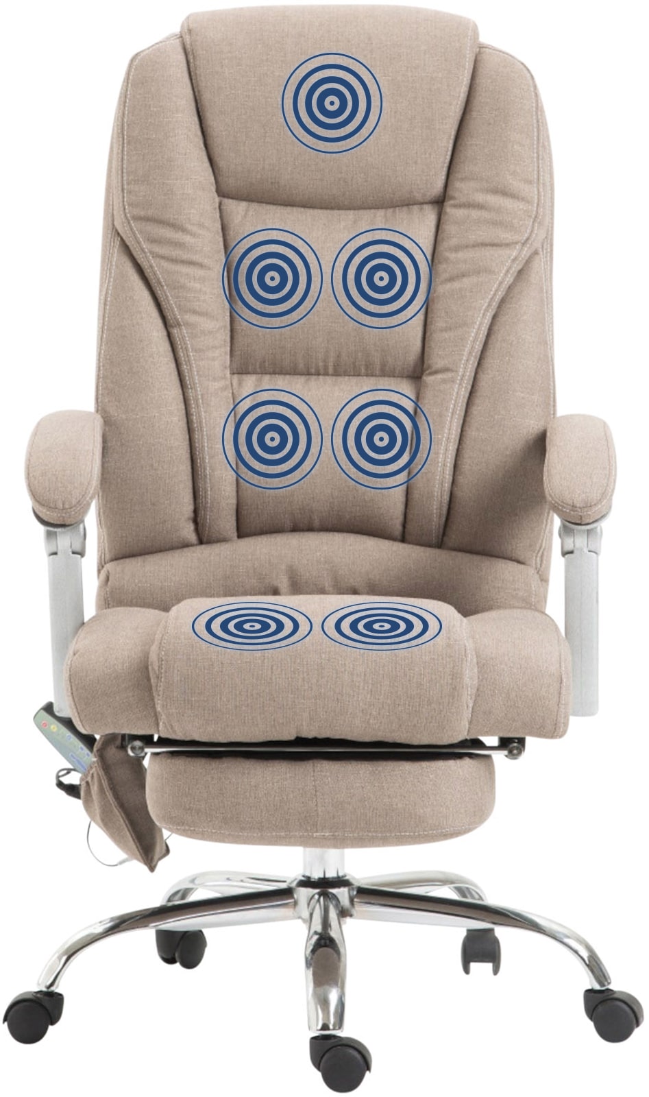 Kontorsstol Pacific Tyg med Massagefunktion