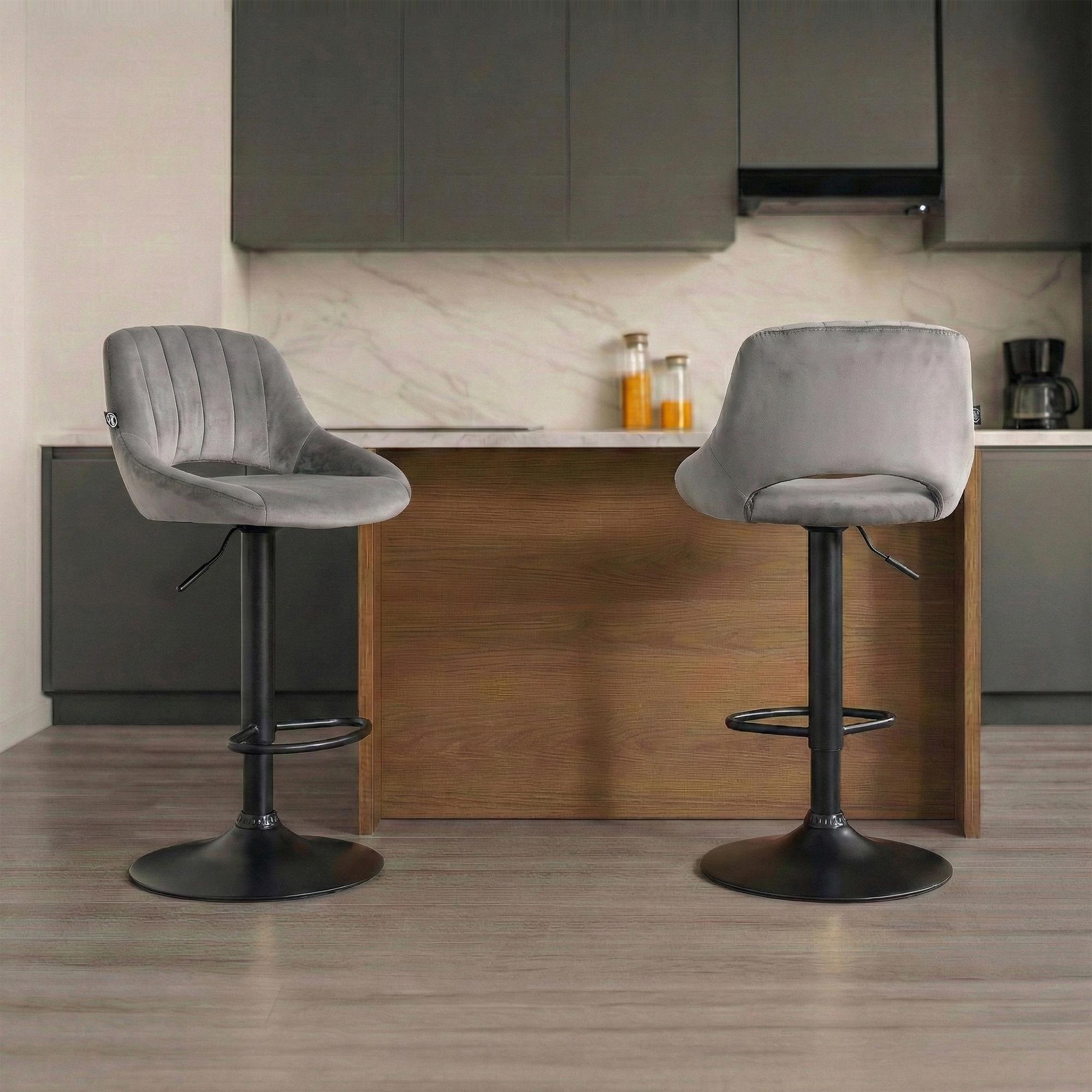 2-pack barstolar Milet i sammet