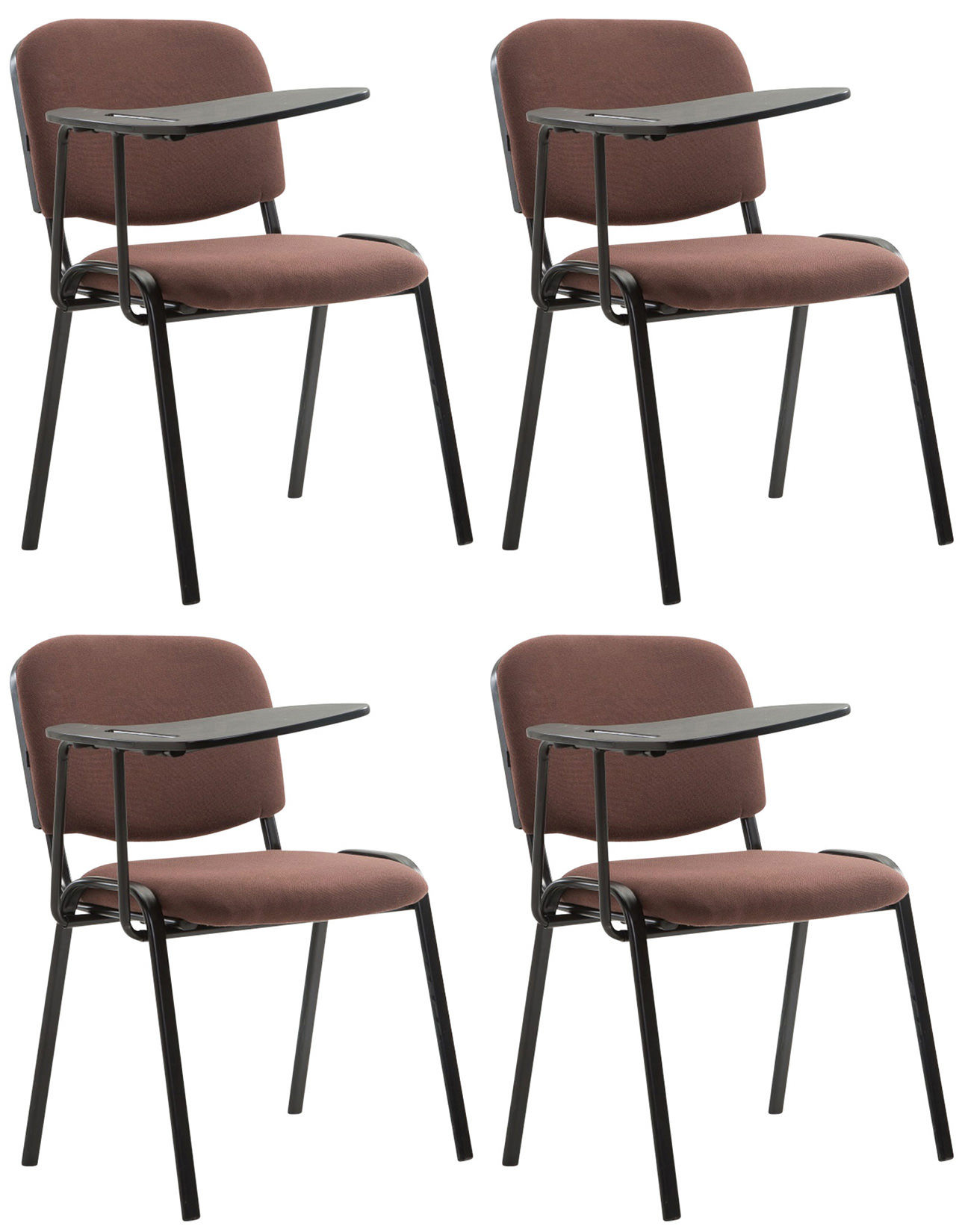 Set om 4 Ken-stolar med hopfällbart bord tyg