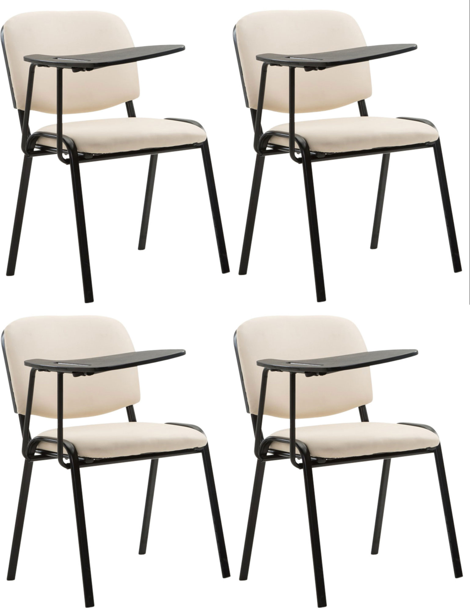 Set med 4 stolar Ken med hopfällbart bord Konstläder