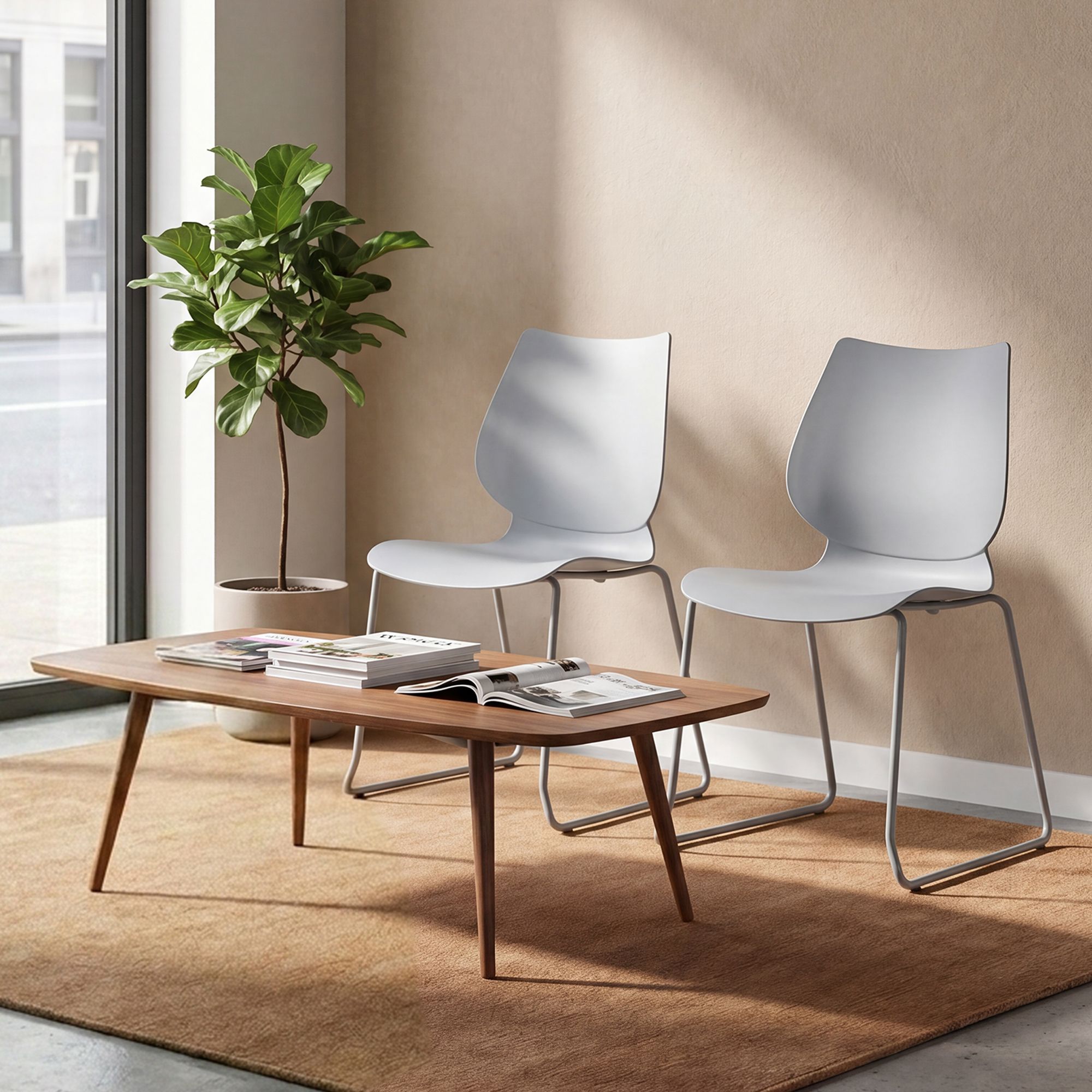 2-pack stapelbara stolar Houma