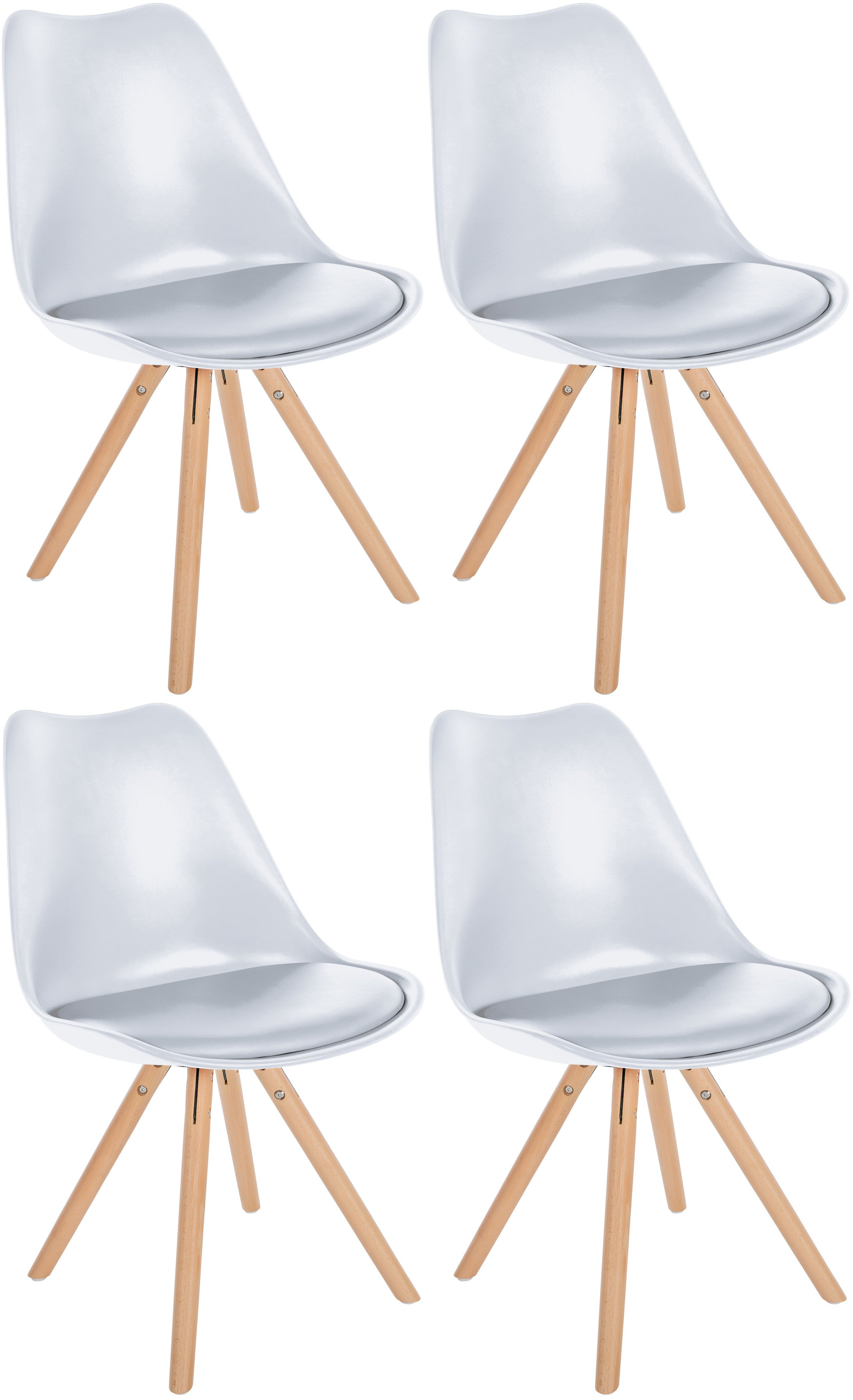 Set om 4 stolar Sofia Plast
