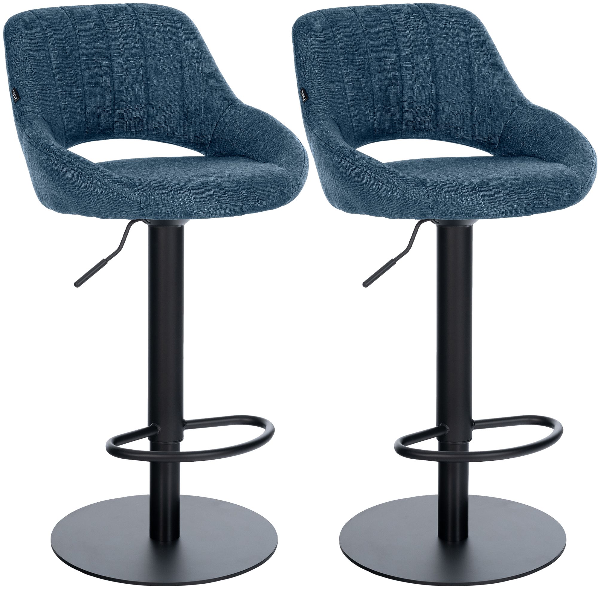 2-pack barstolar Milet svart med extra tunga fotplattor