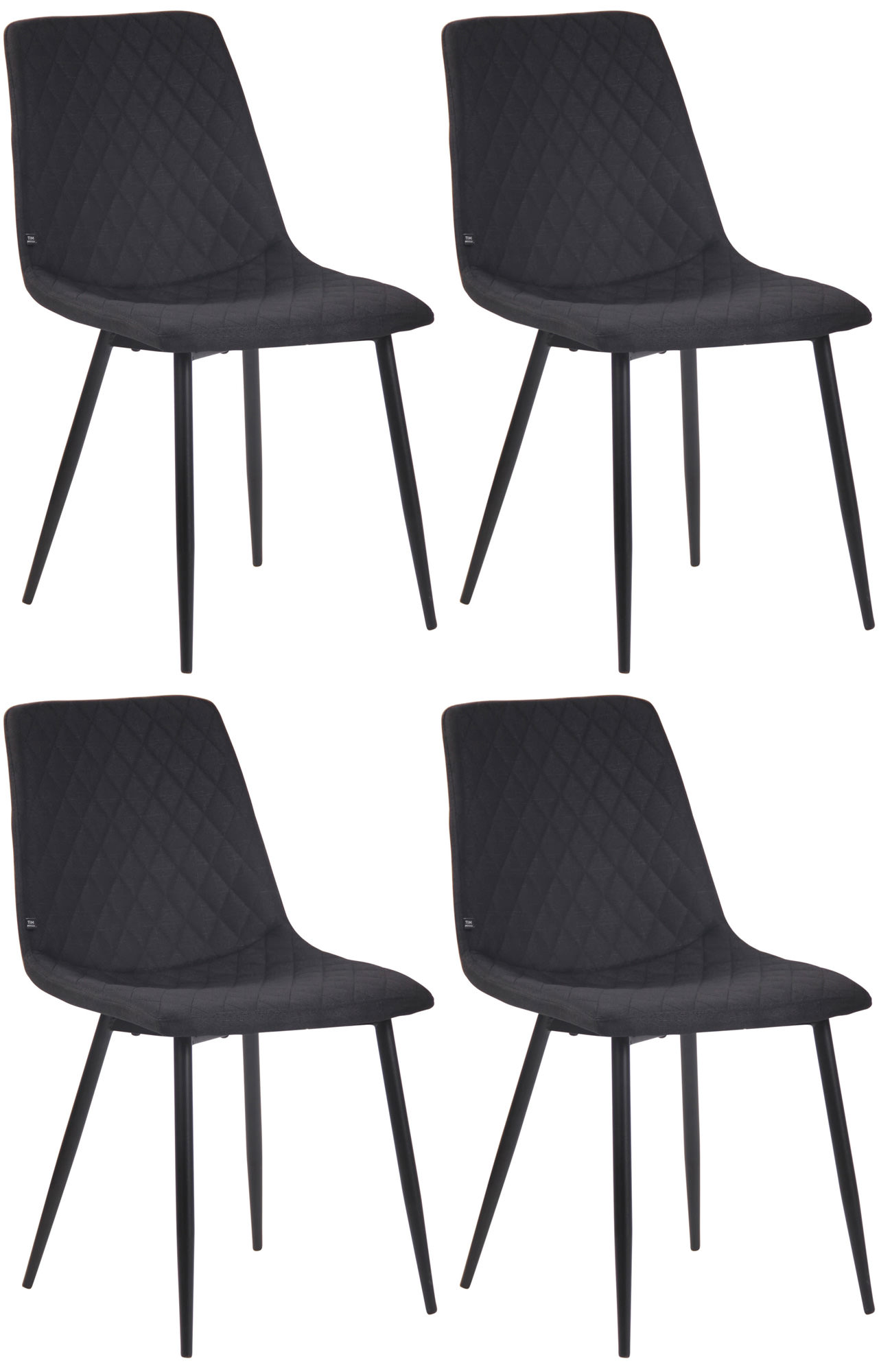 Uppsättning av 4 matstolar Telde Fabric