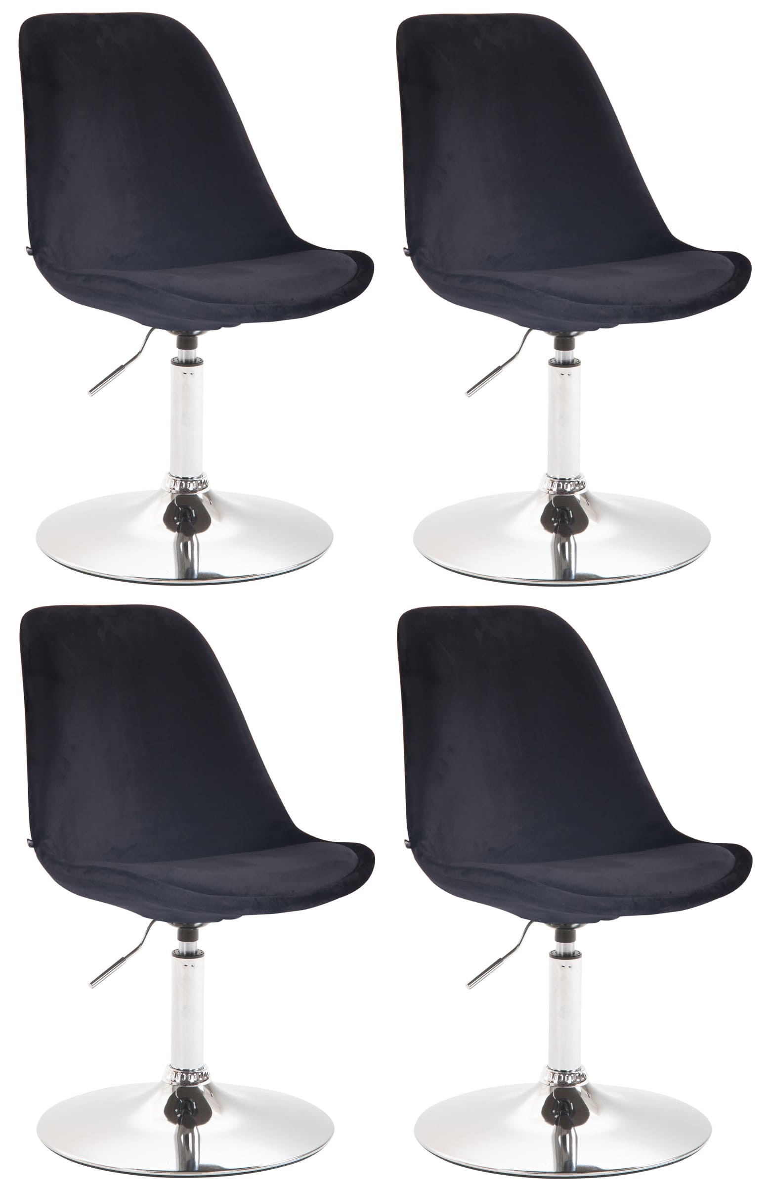 Uppsättning av 4 matstolar Maverick Velvet
