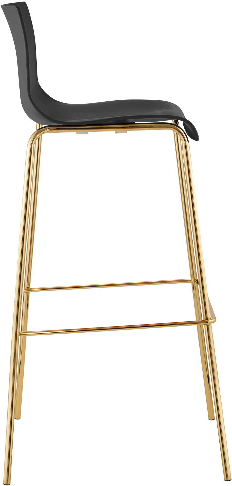 Barstol Hover plast fyrbent ram guld