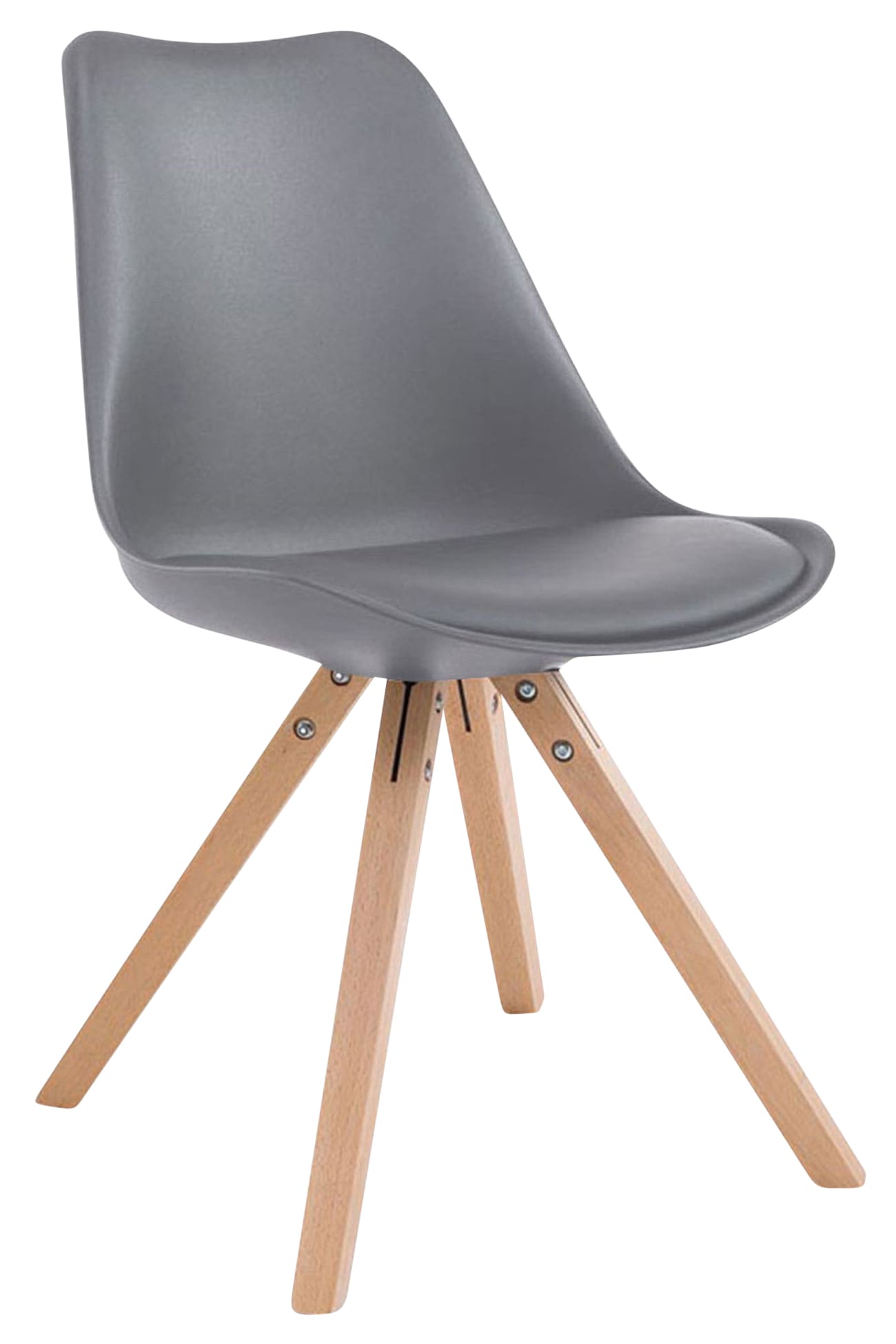 Uppsättning av 4 stolar Toulouse Imitation Leather Square