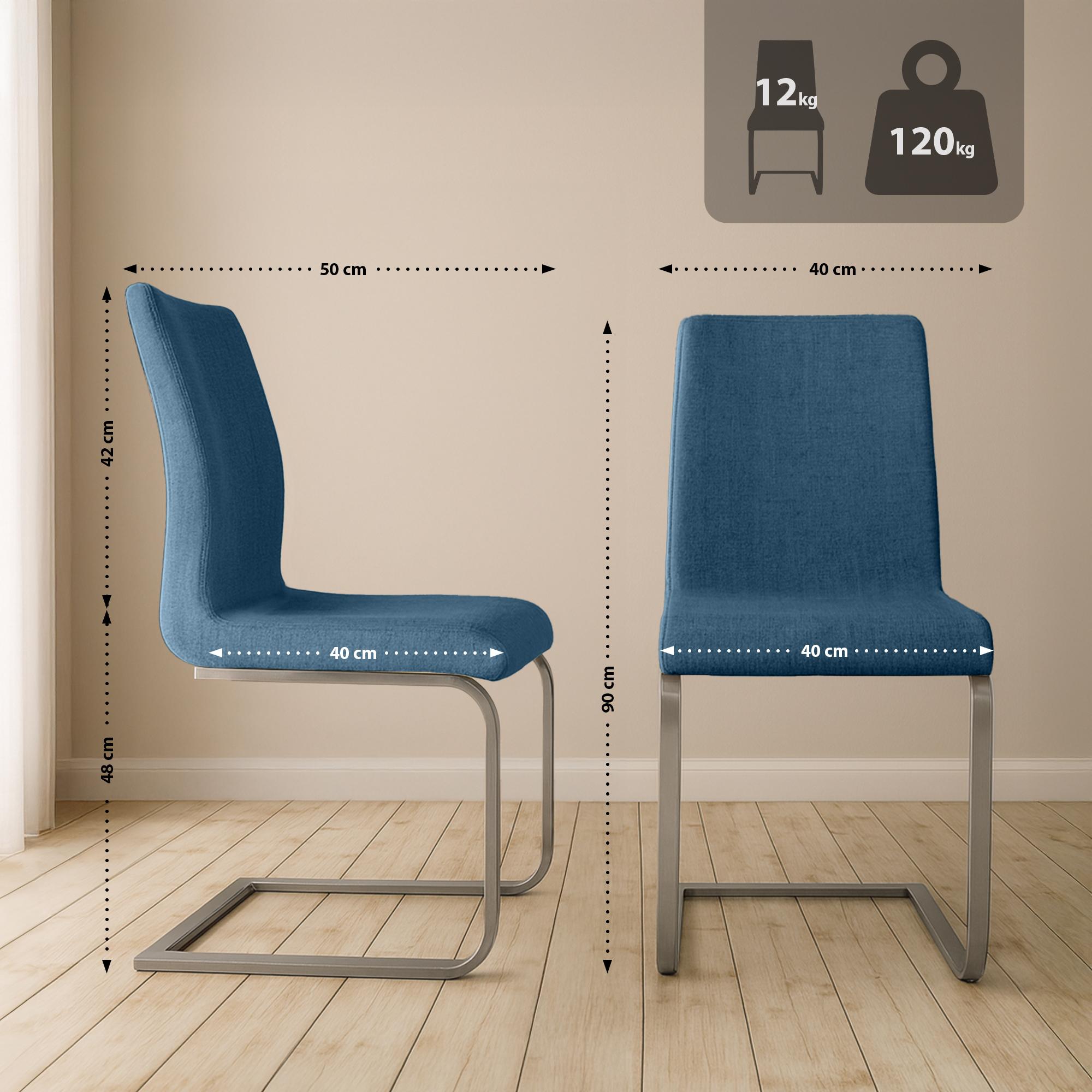 Matstolar Belfort i tyg, 2-pack