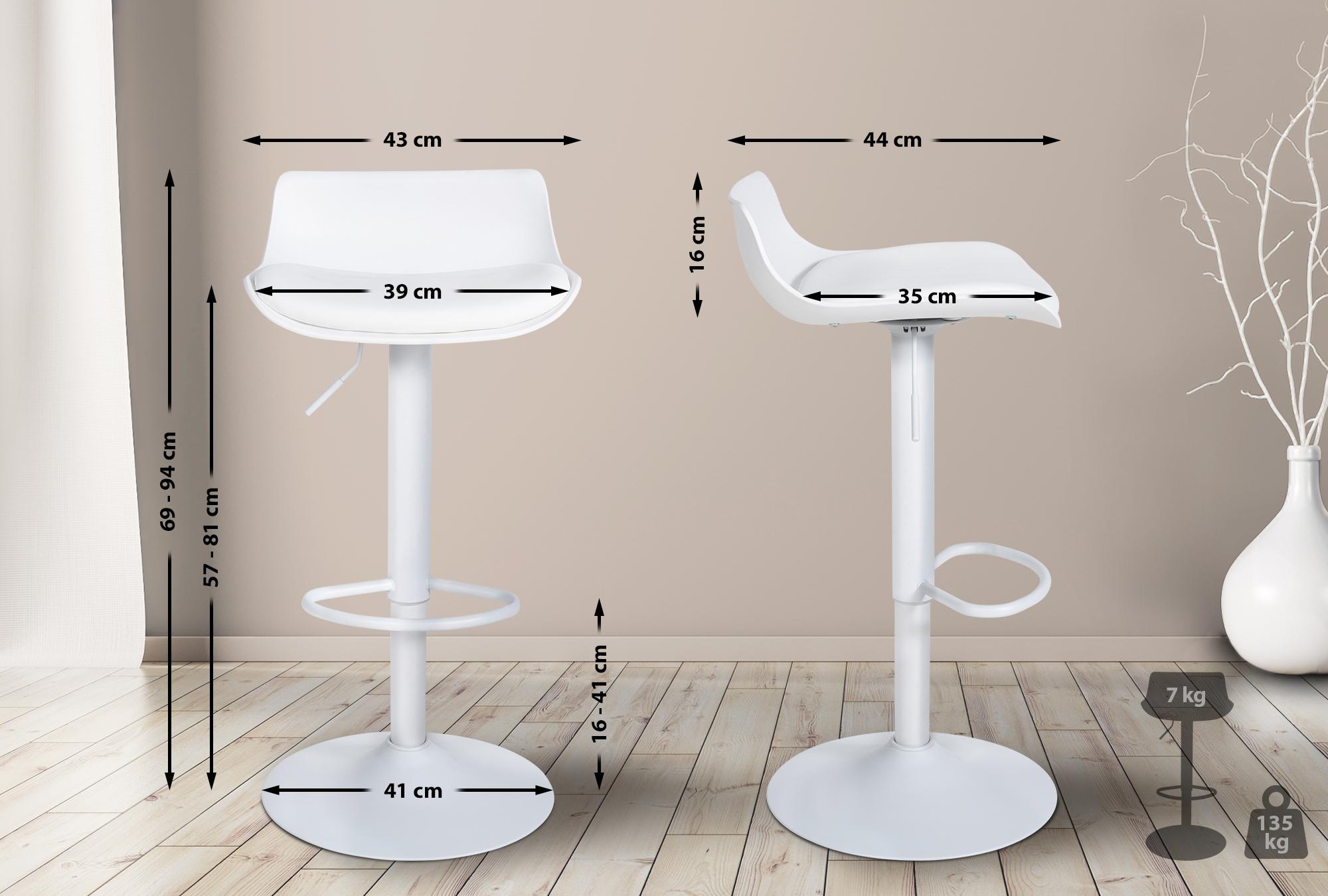 Set med 2 barstolar Aveiro i konstläder
