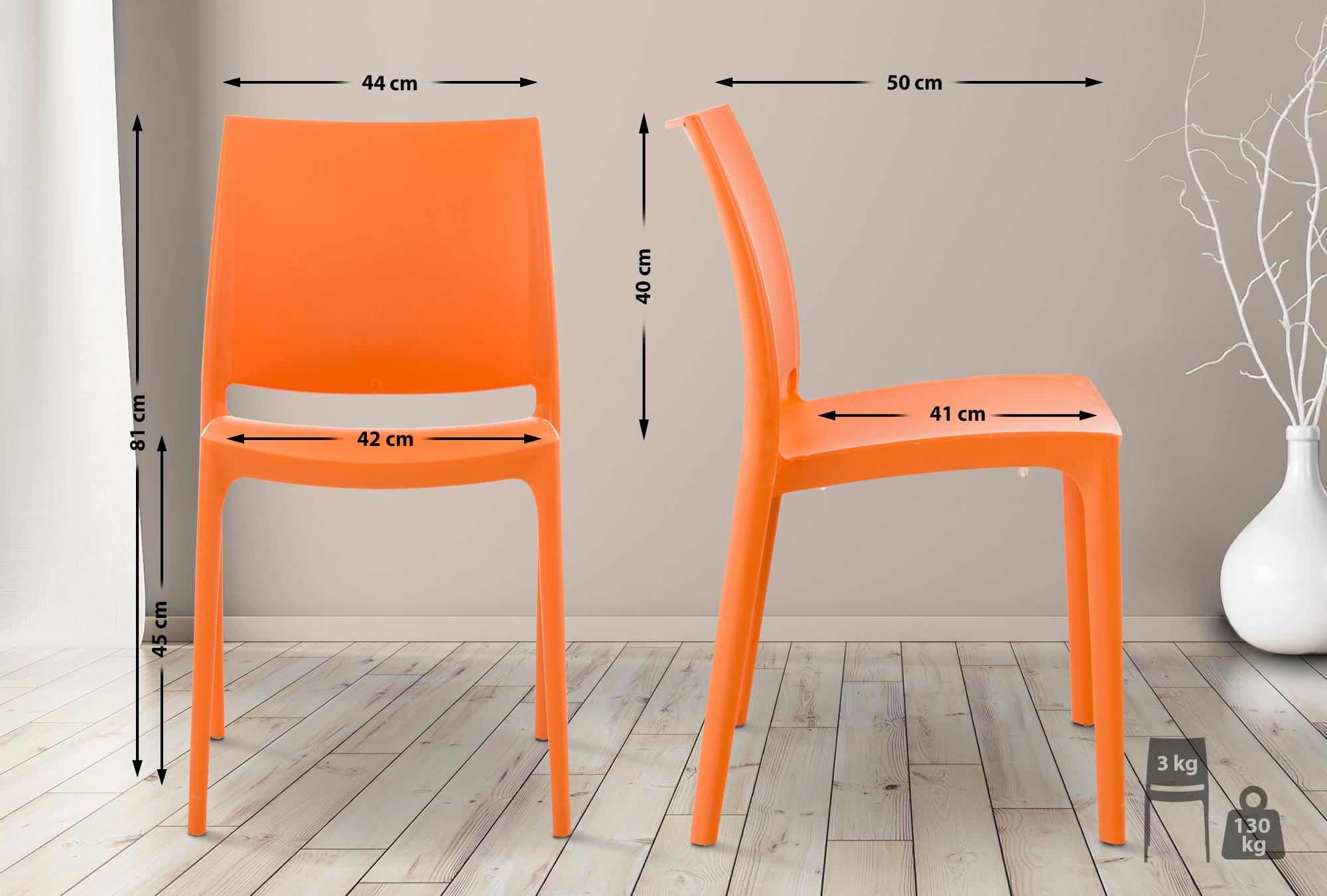 Stapelbar Plaststol MAYA