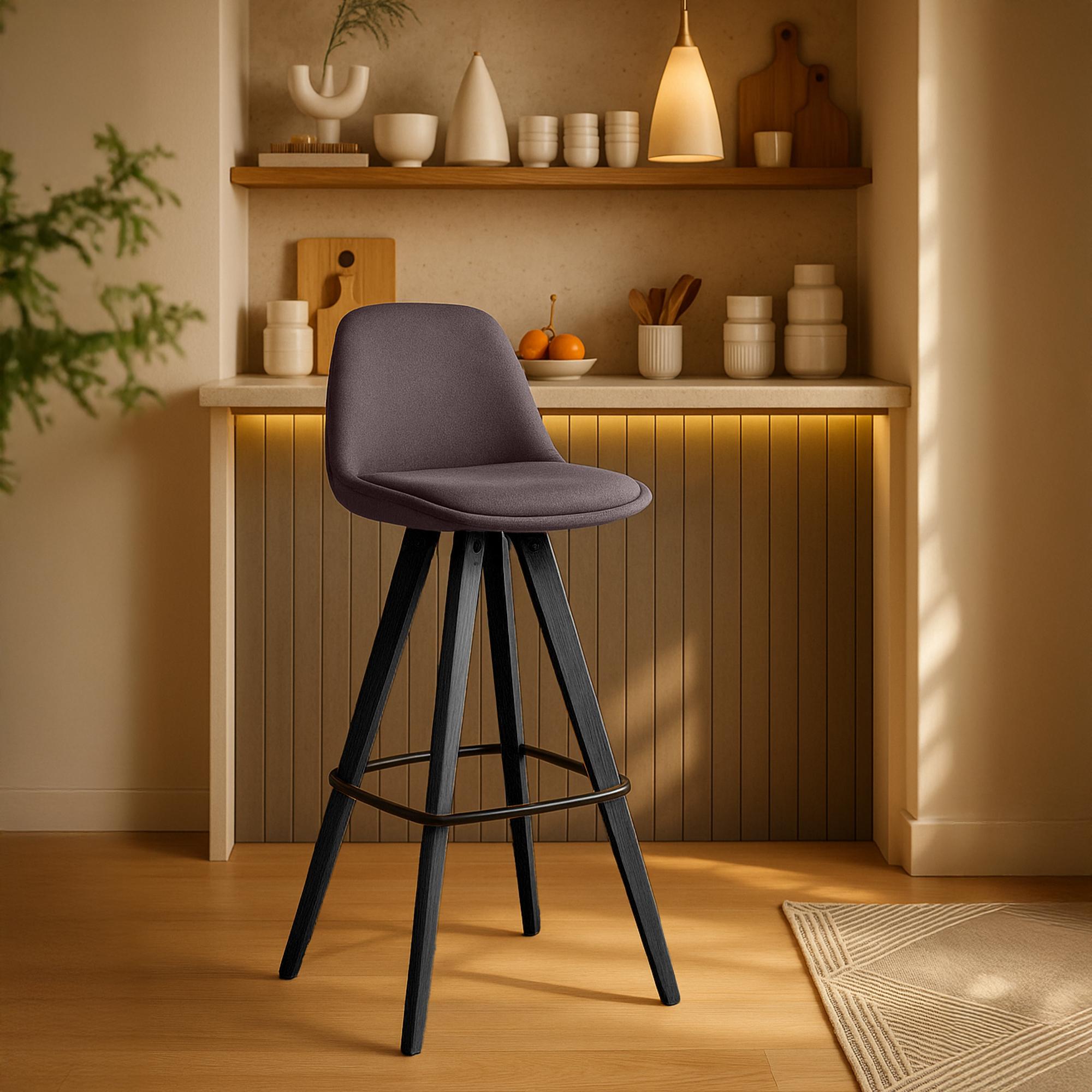 Set med 2 barstolar Corbin tyg Square