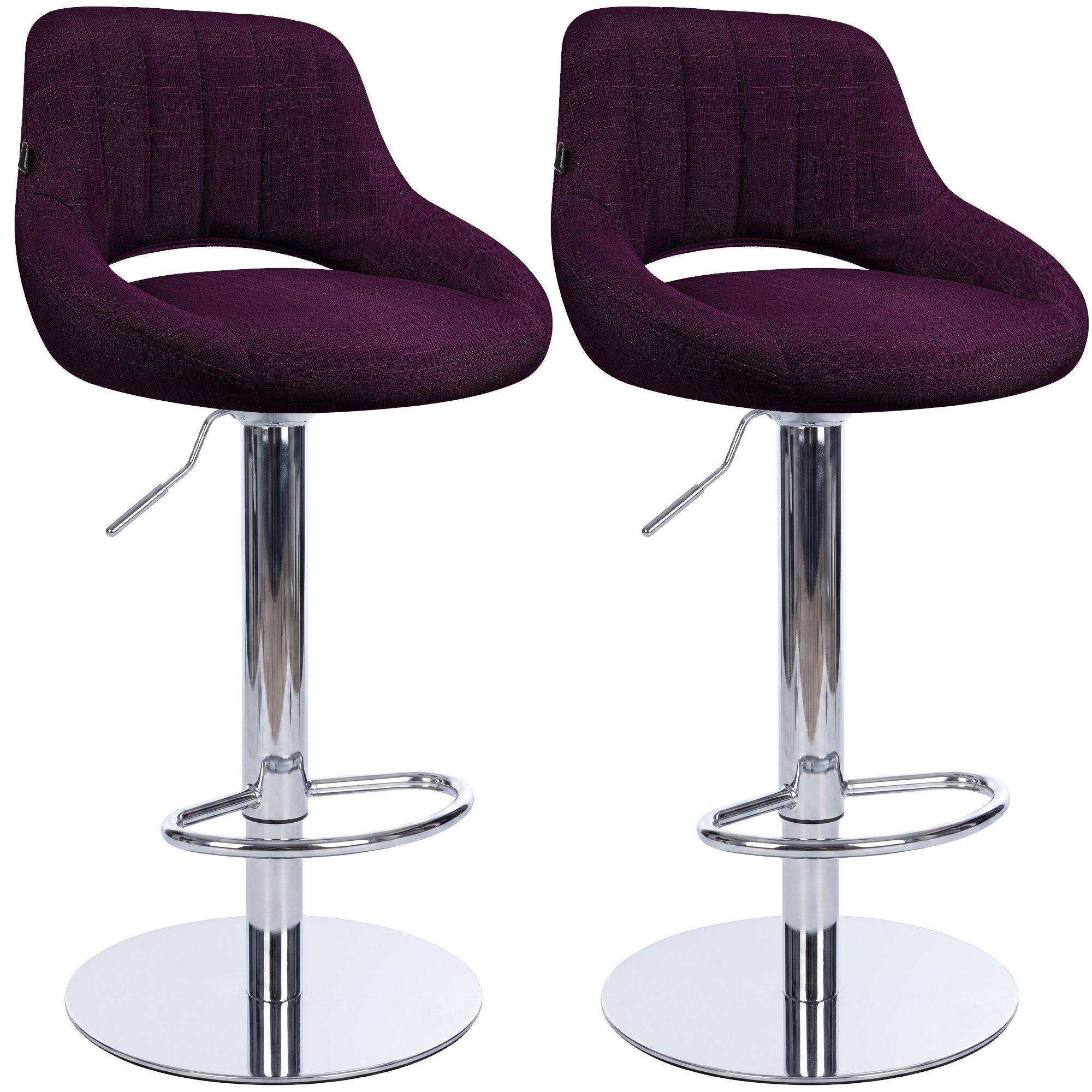 2-pack barstolar Milet i krom med extra tung fot