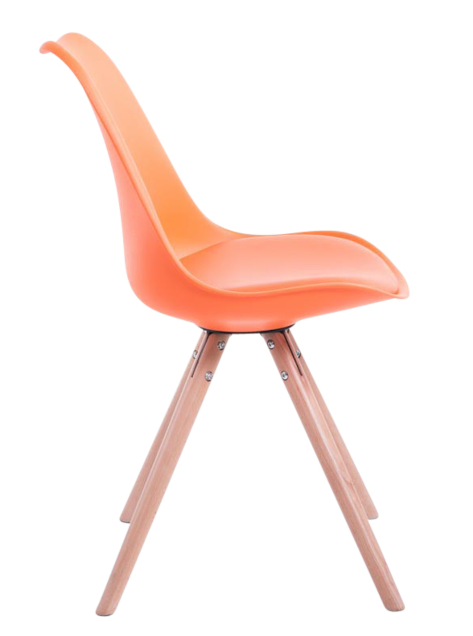 Uppsättning av 4 stolar Toulouse Faux Leather Round