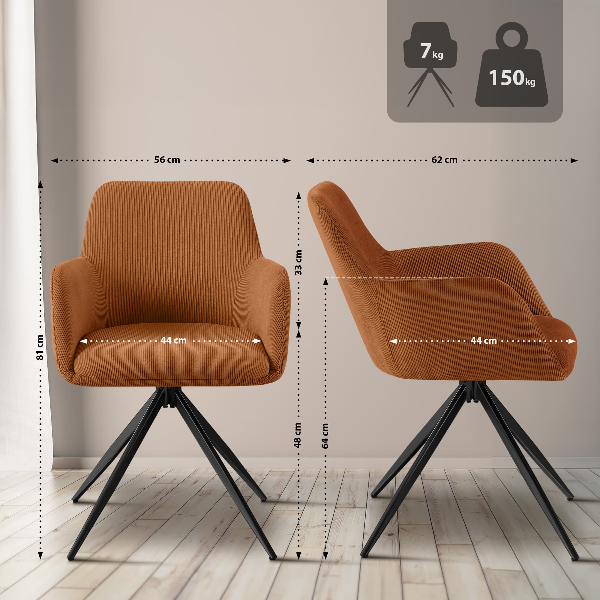 Olema Cord matstol