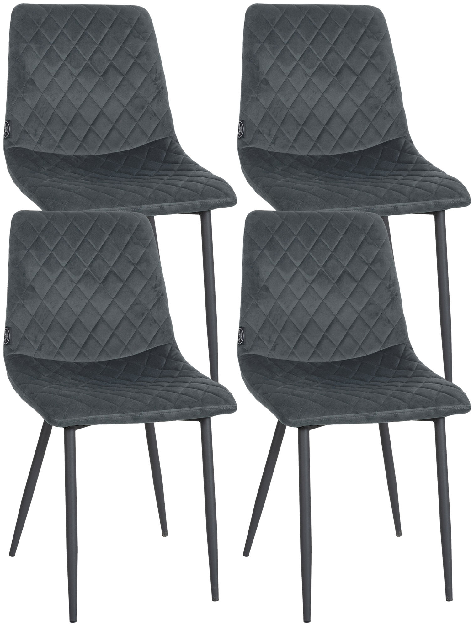 Uppsättning med 4 stolar Telde Velvet