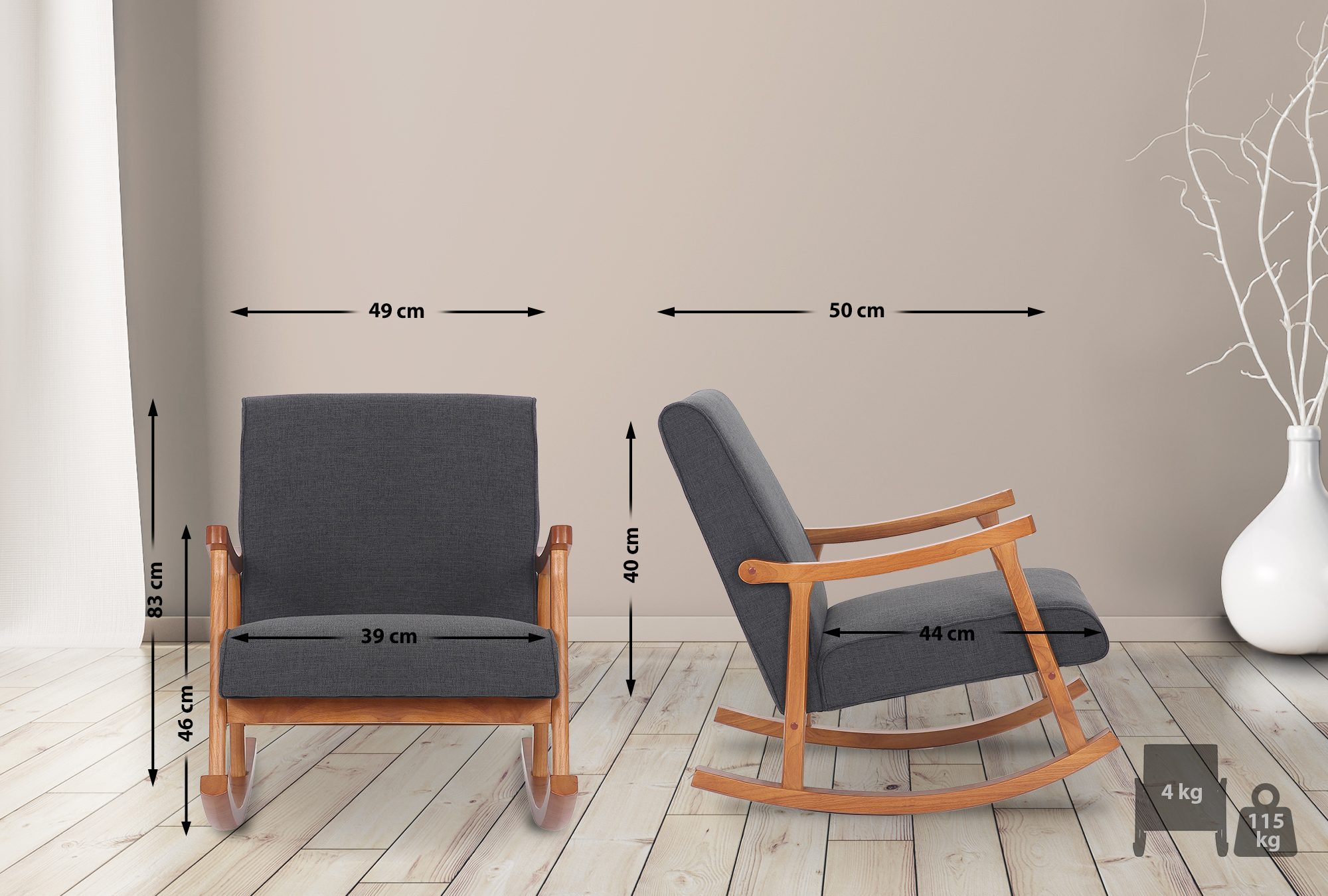 Gungstol Morelia Fabric Walnut