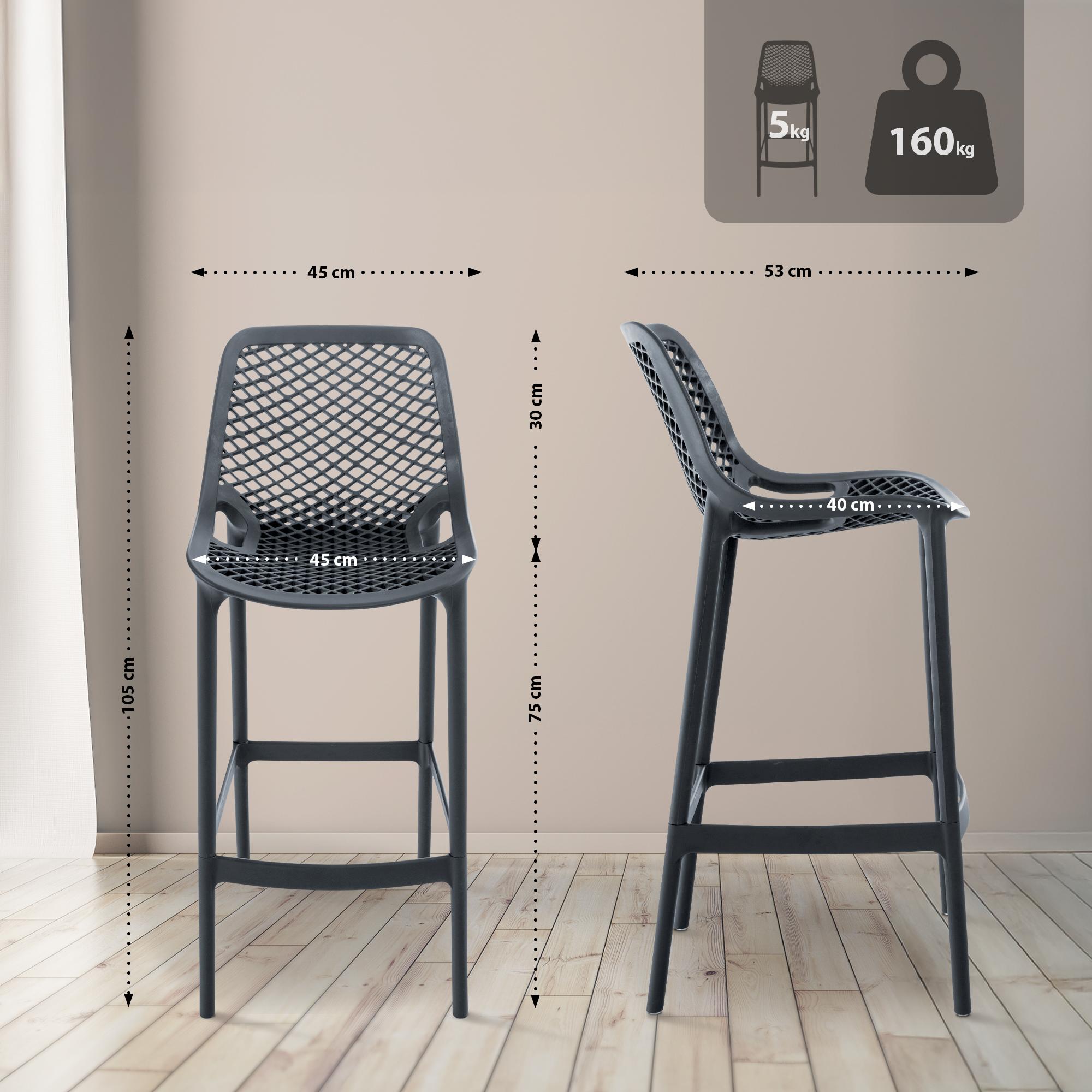 Set med 2 st utomhusbarstolar Air
