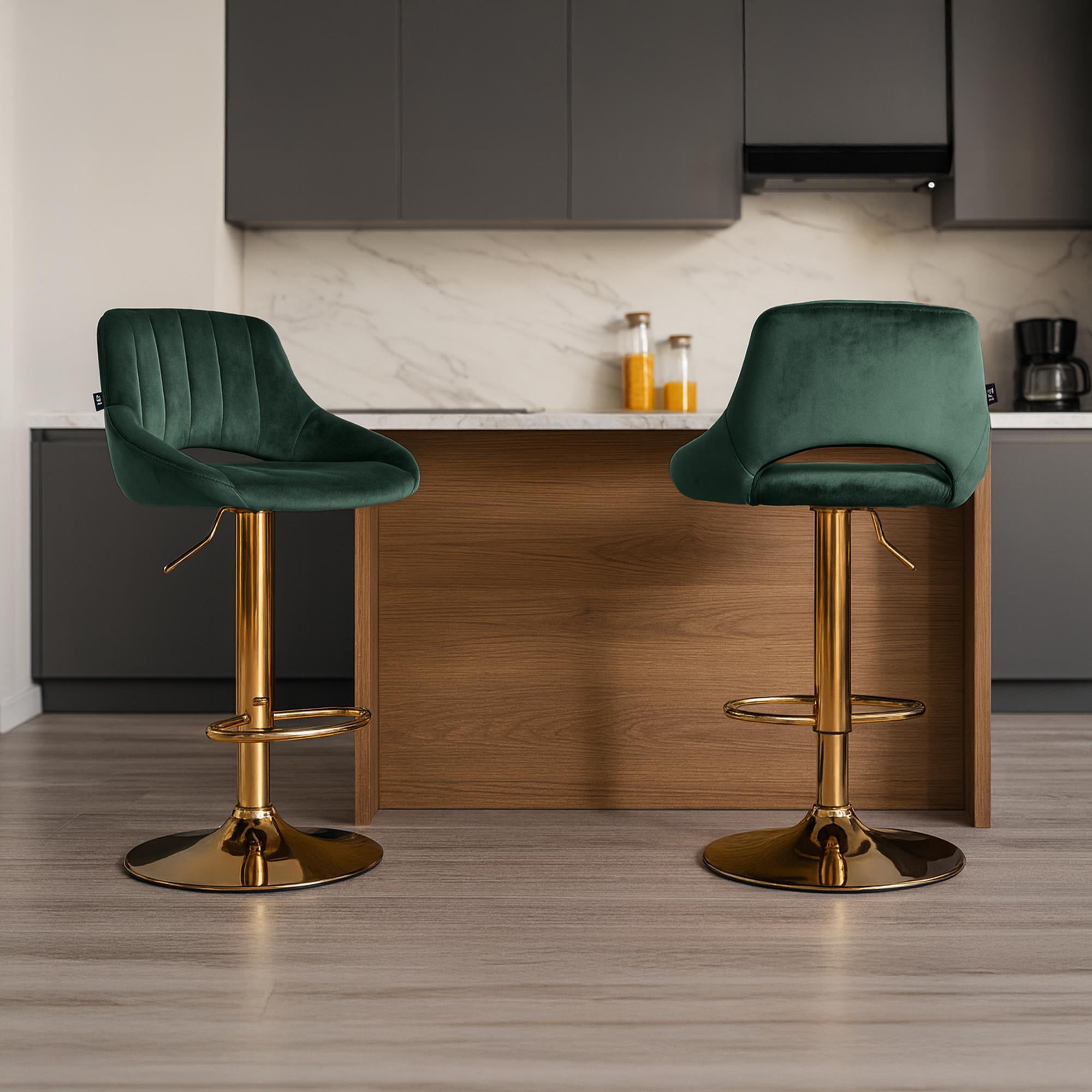 2-pack barstolar Milet i sammet