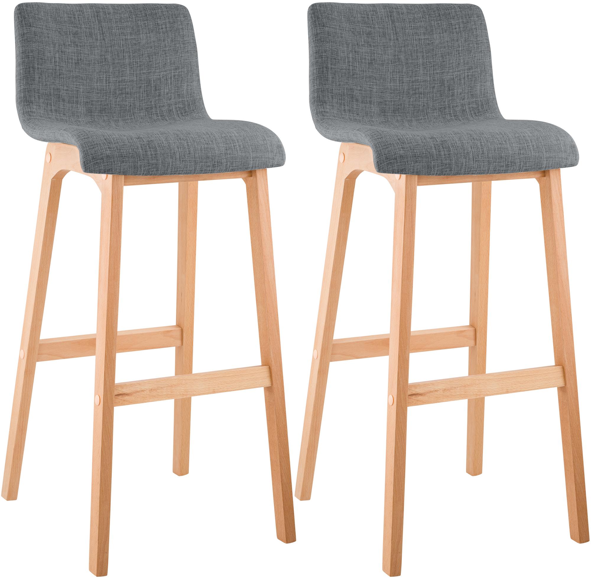 2-pack Barstolar Hover Tyg Fyrbensställning Natura