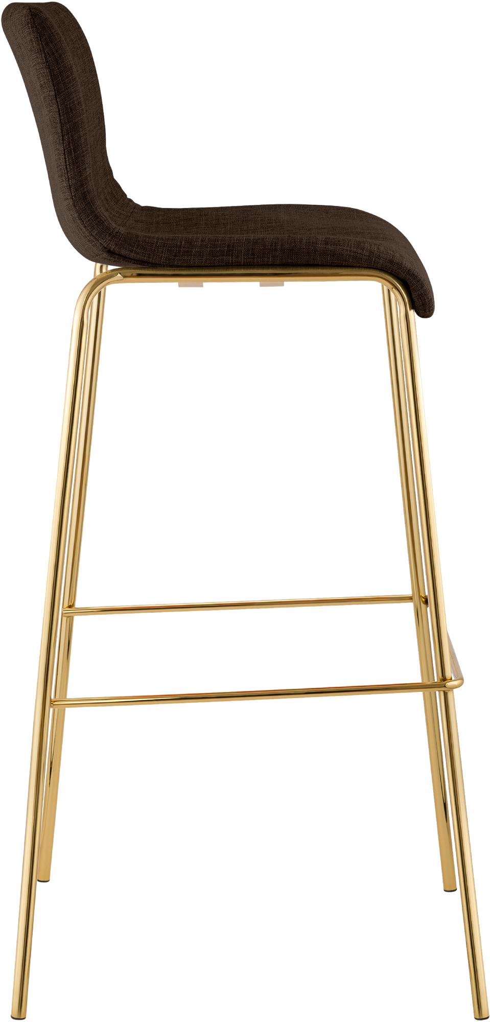 Barstol Hover tyg fyrbent ram guld