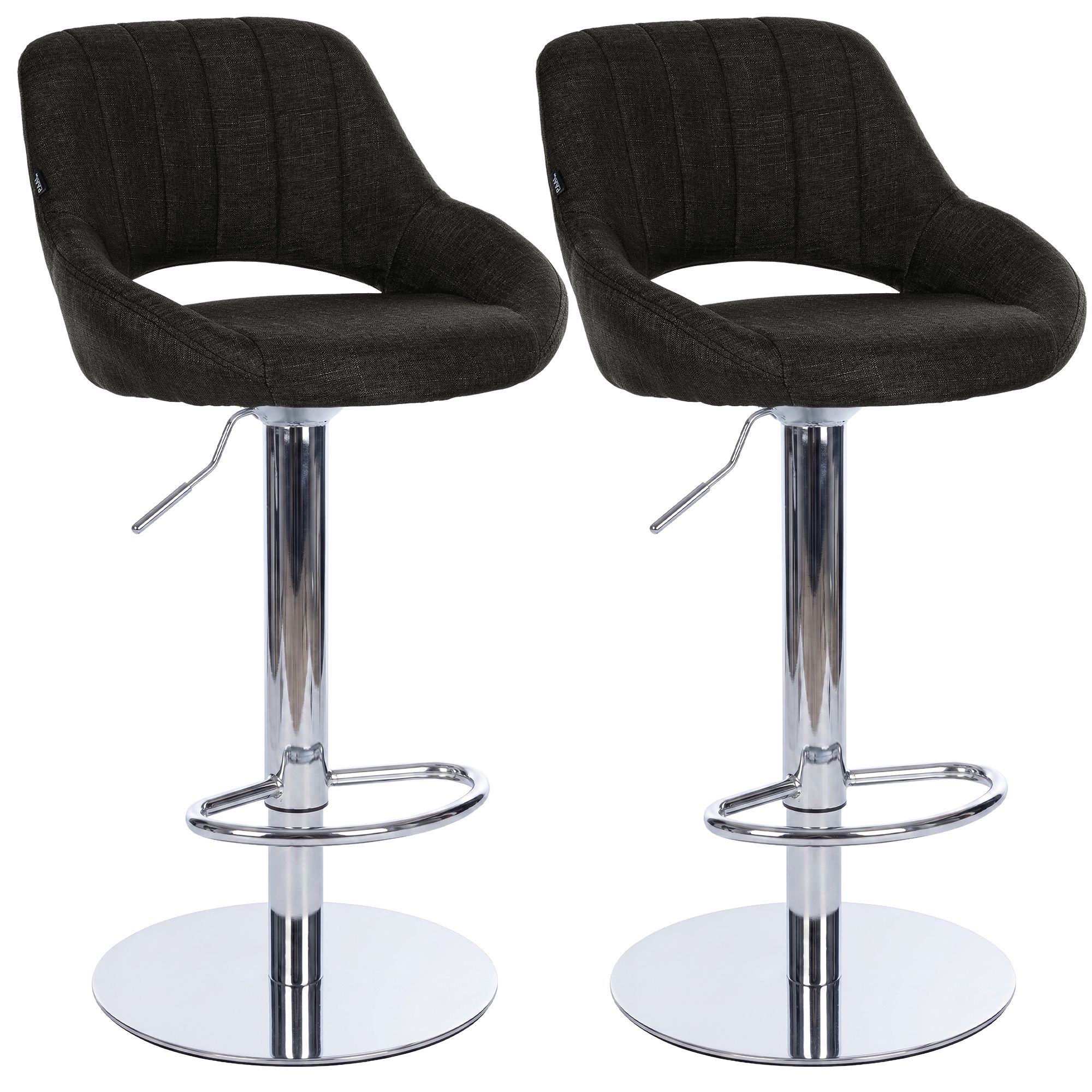 2-pack barstolar Milet i krom med extra tung fot