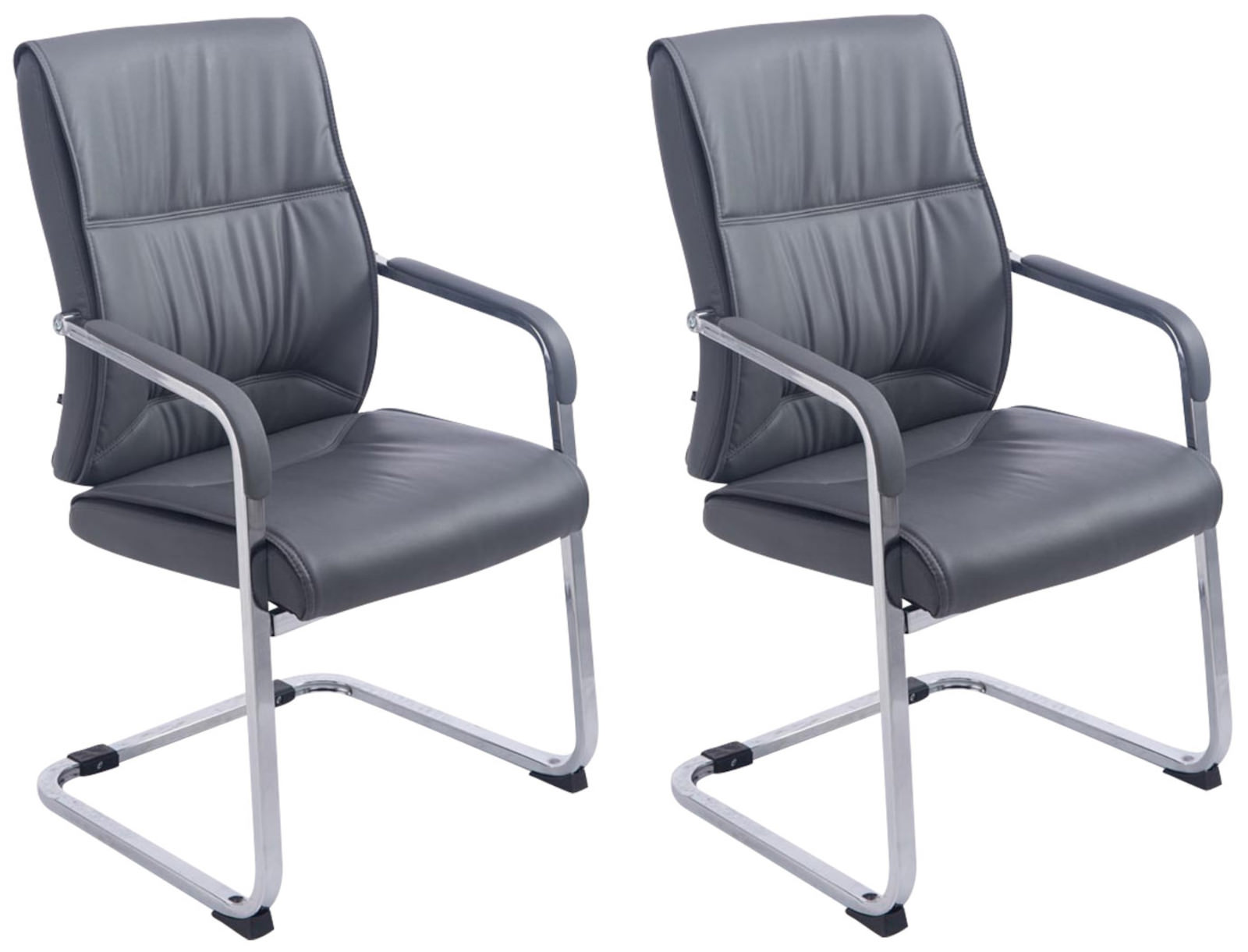 Set med 2 stolar XXL Anubis läderimitation
