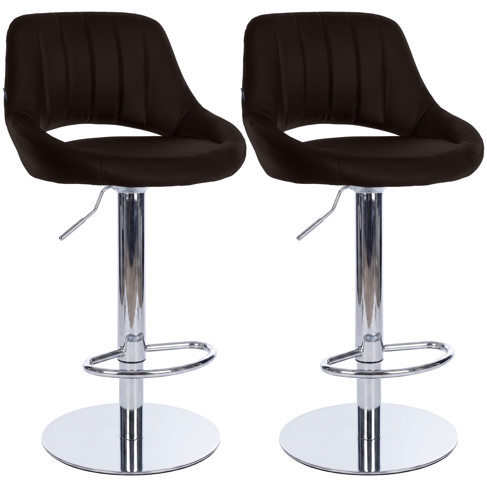 2-pack barstolar Milet i krom med extra tung fot
